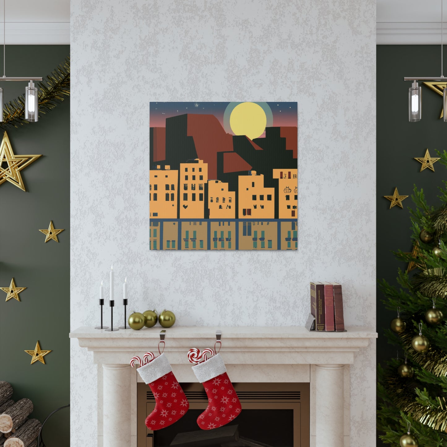 Urban Night - Midcentury Canvas