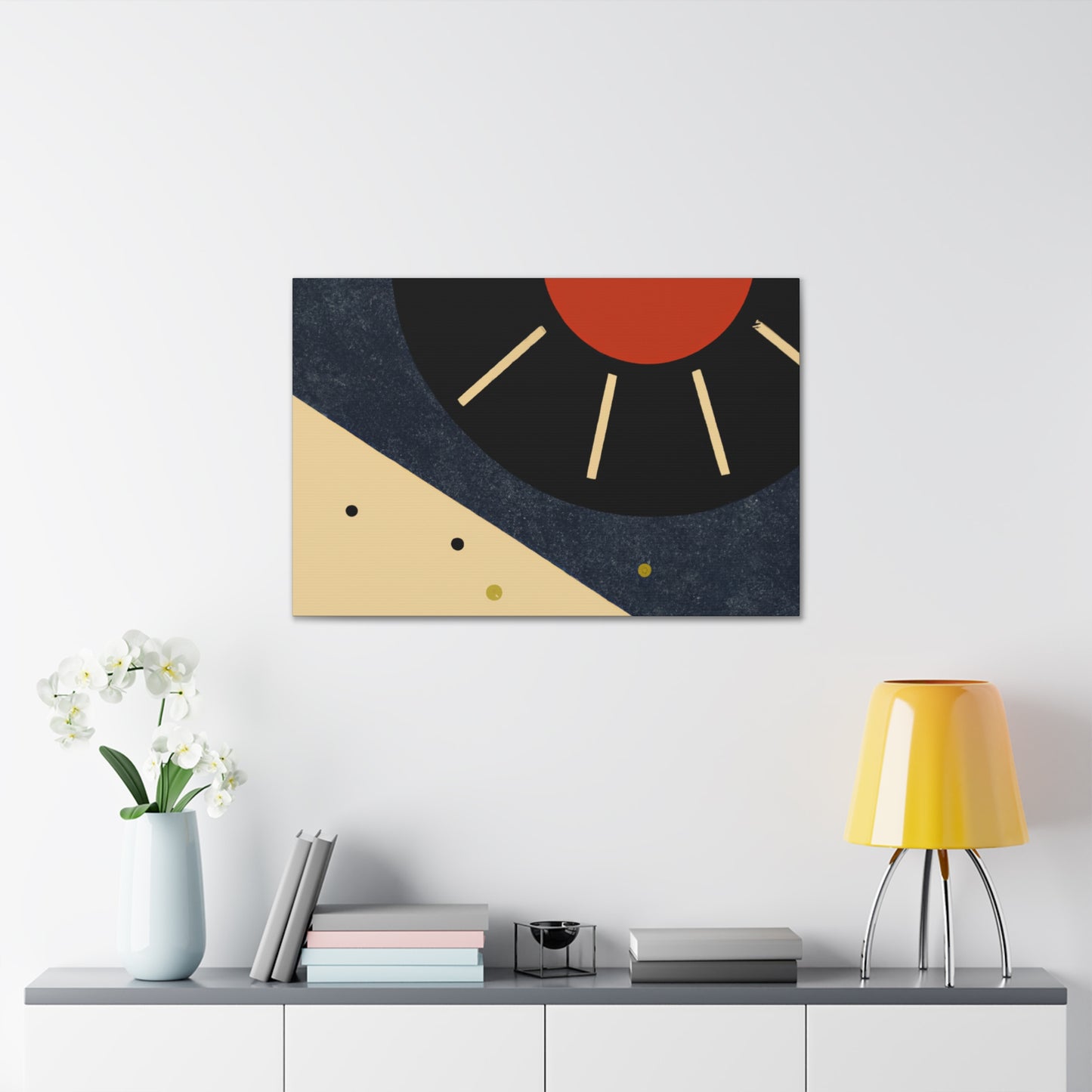 Rays - Retro Music Midcentury Canvas