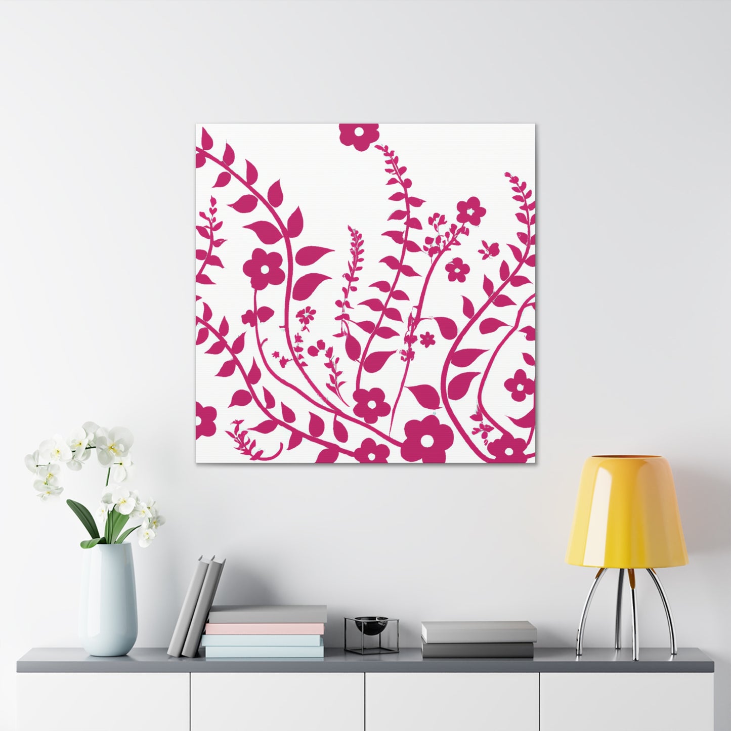Carmine - Floral - Canvas