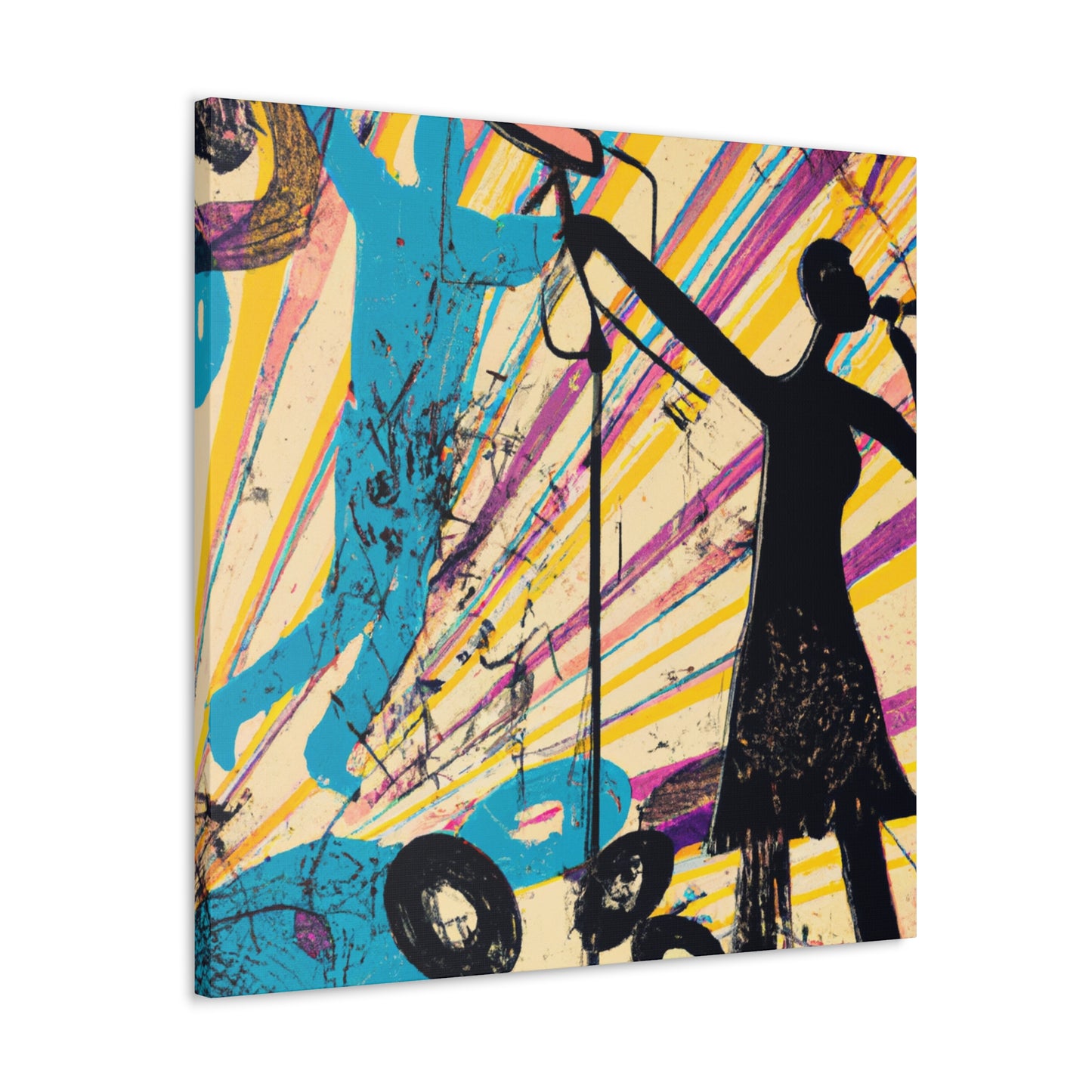 "Crankin' Tracks - Retro Music" - Canvas
