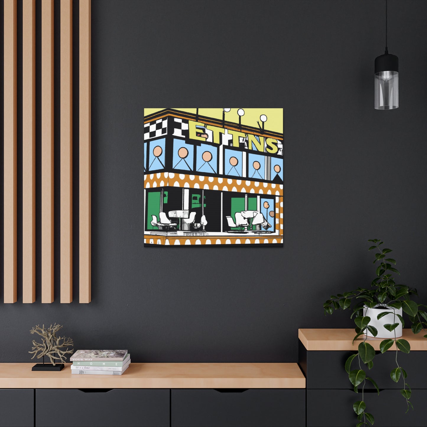 "The Rockin' 50s Drive-In" - Canvas - Pop Art