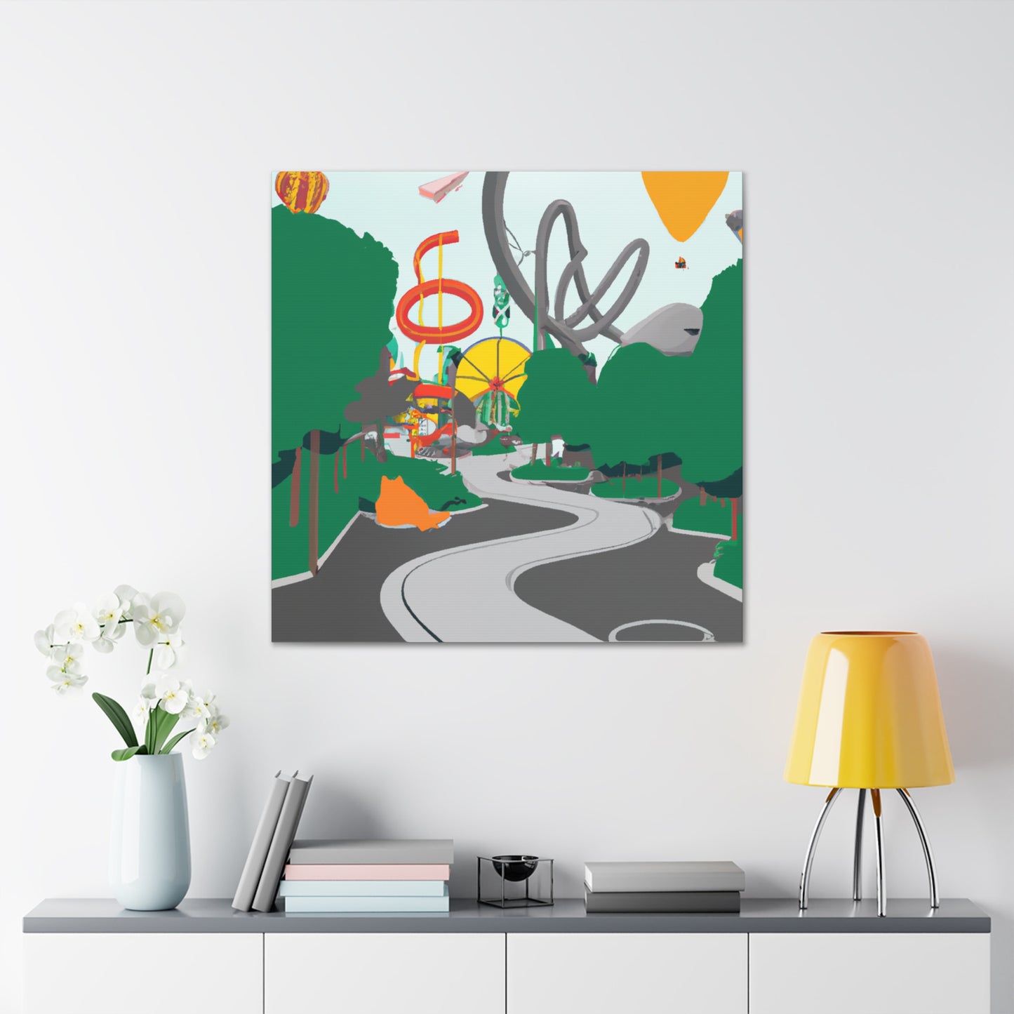 Verde Frenzy - Landscape - Amusement - Canvas