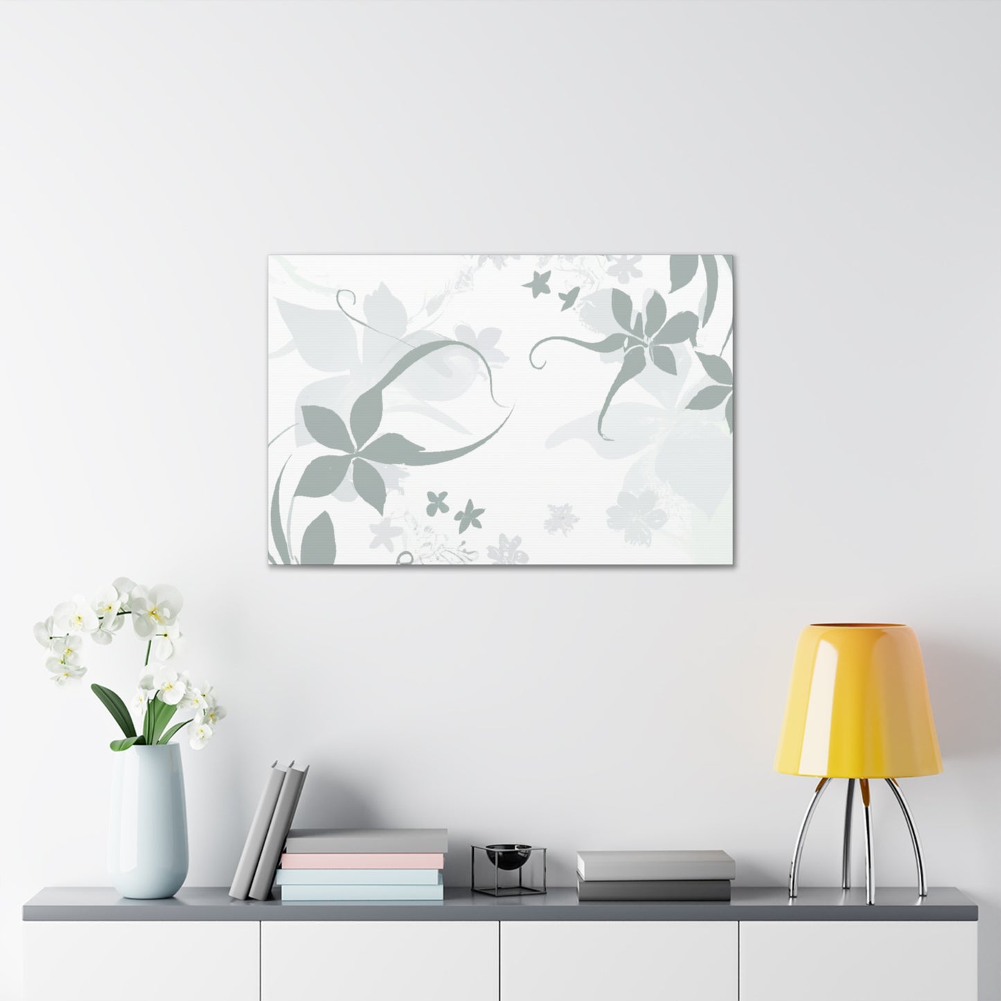 Grey Vine - Floral - Canvas