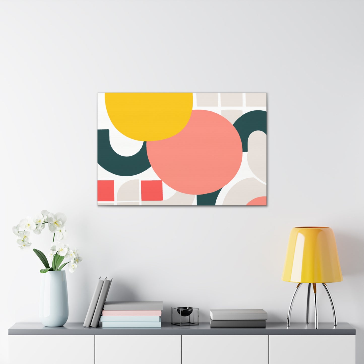 Abstract Blue - Midcentury - Canvas