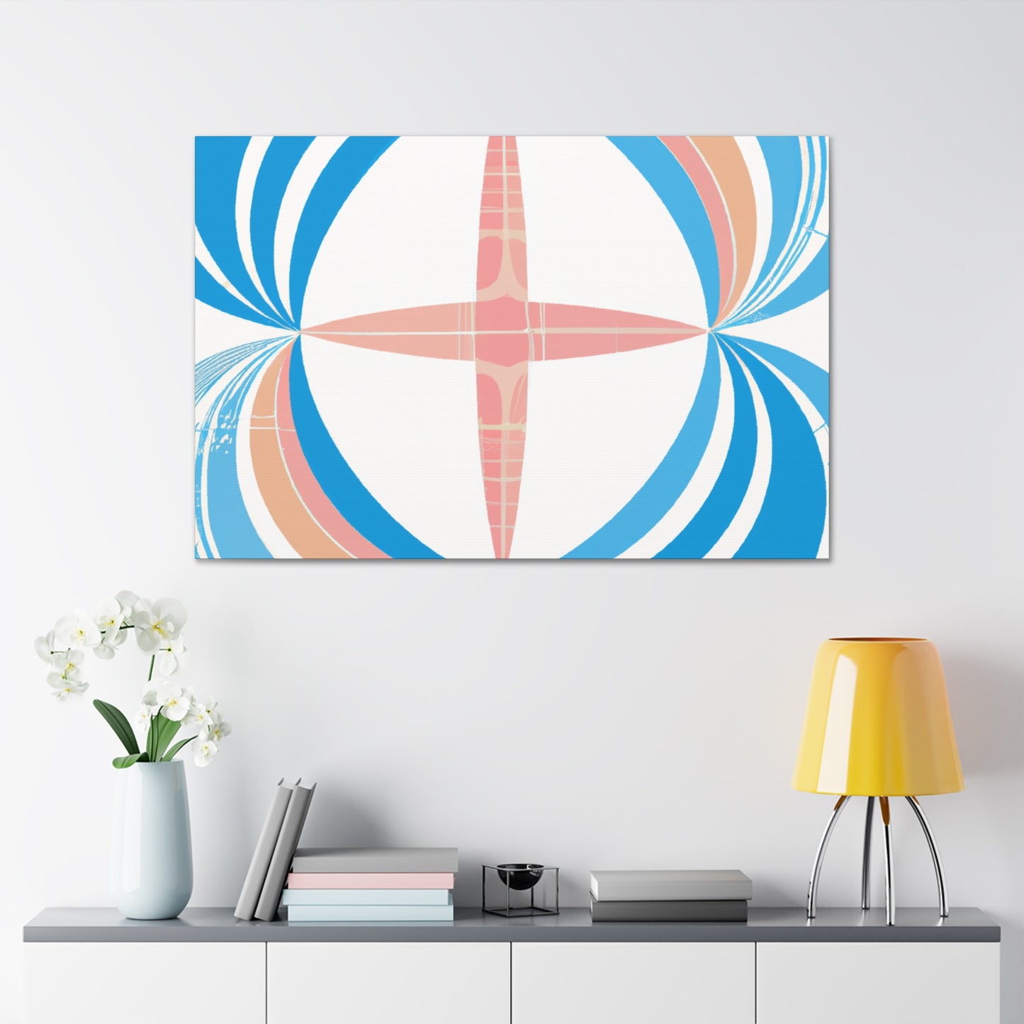 Sunburst Bubblegum- Midcentury - Canvas