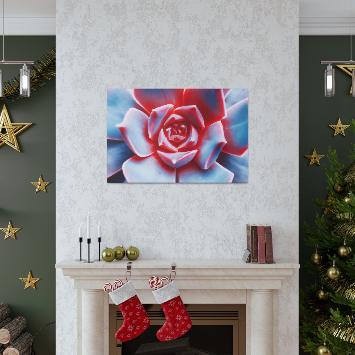 "Garden Glimmer" - Canvas - Succulent
