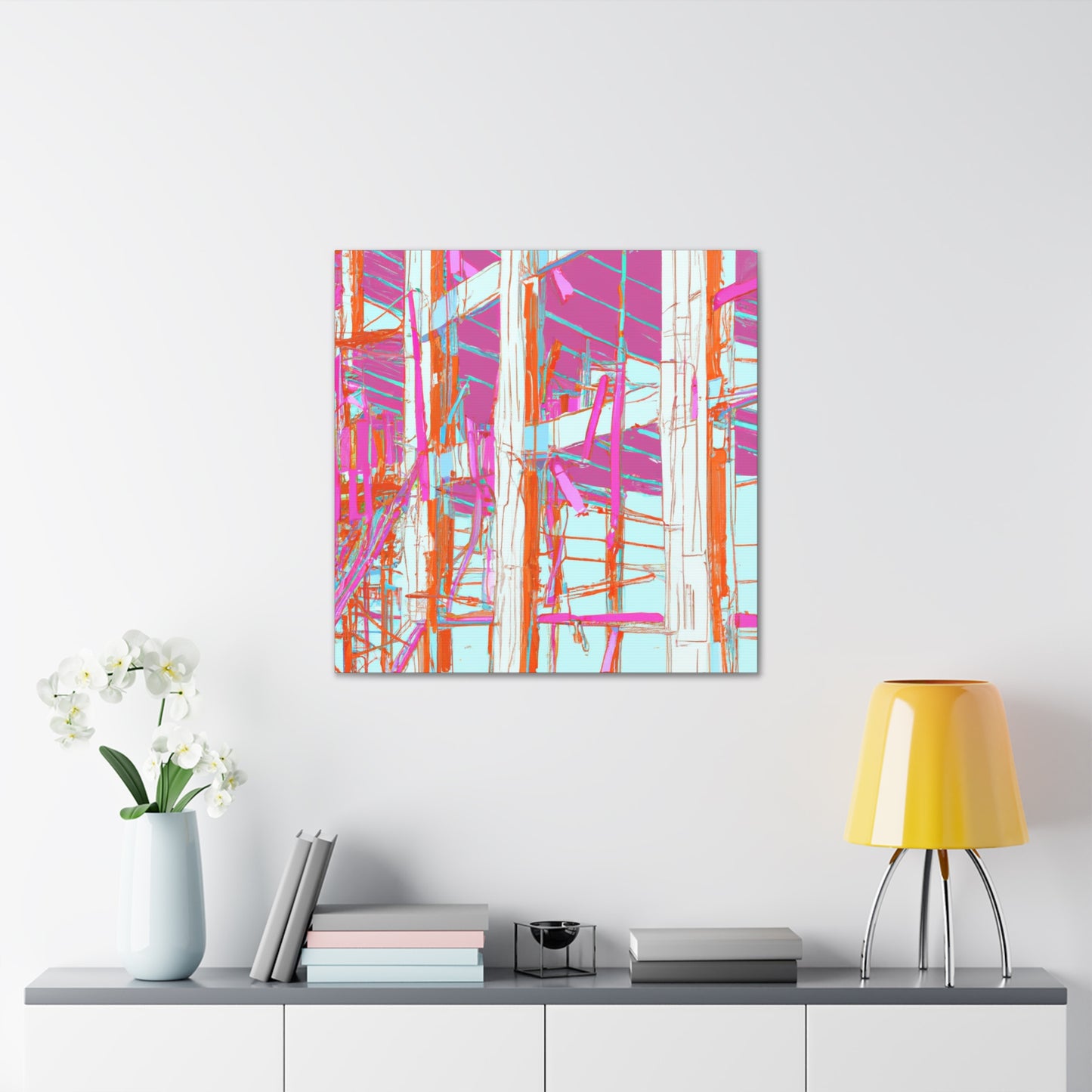 Pink Sticker - Canvas - Architectural
