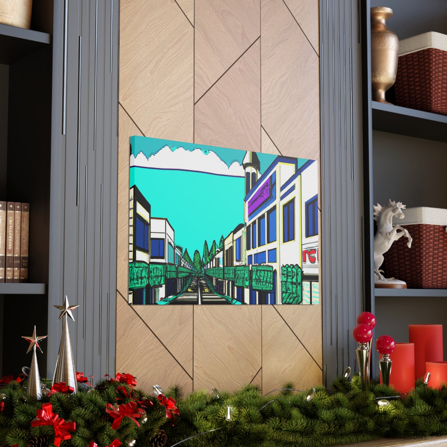 Aspen Avenue -Architectural Canvas Pop Art