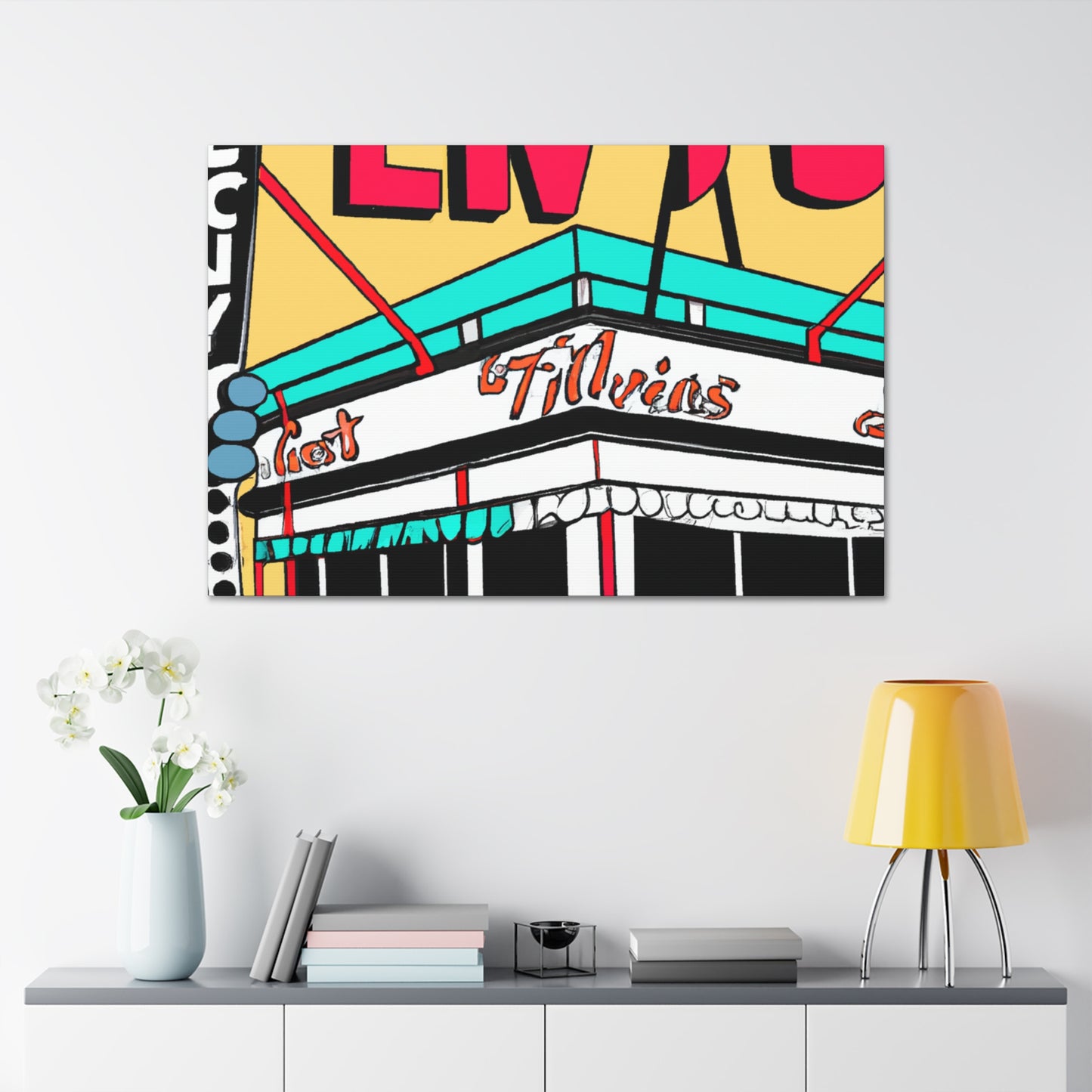 Rockin' 50's Rollerskating Rink - Pop Art Canvas