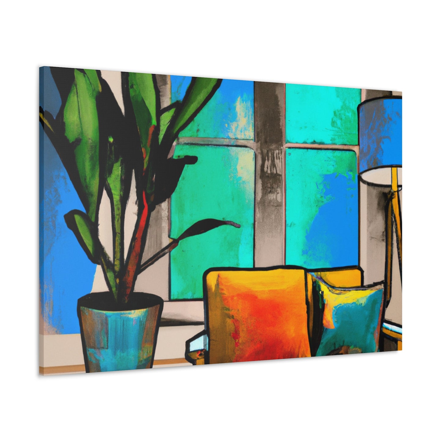 Whimsical Sitdown- Midcentury - Canvas