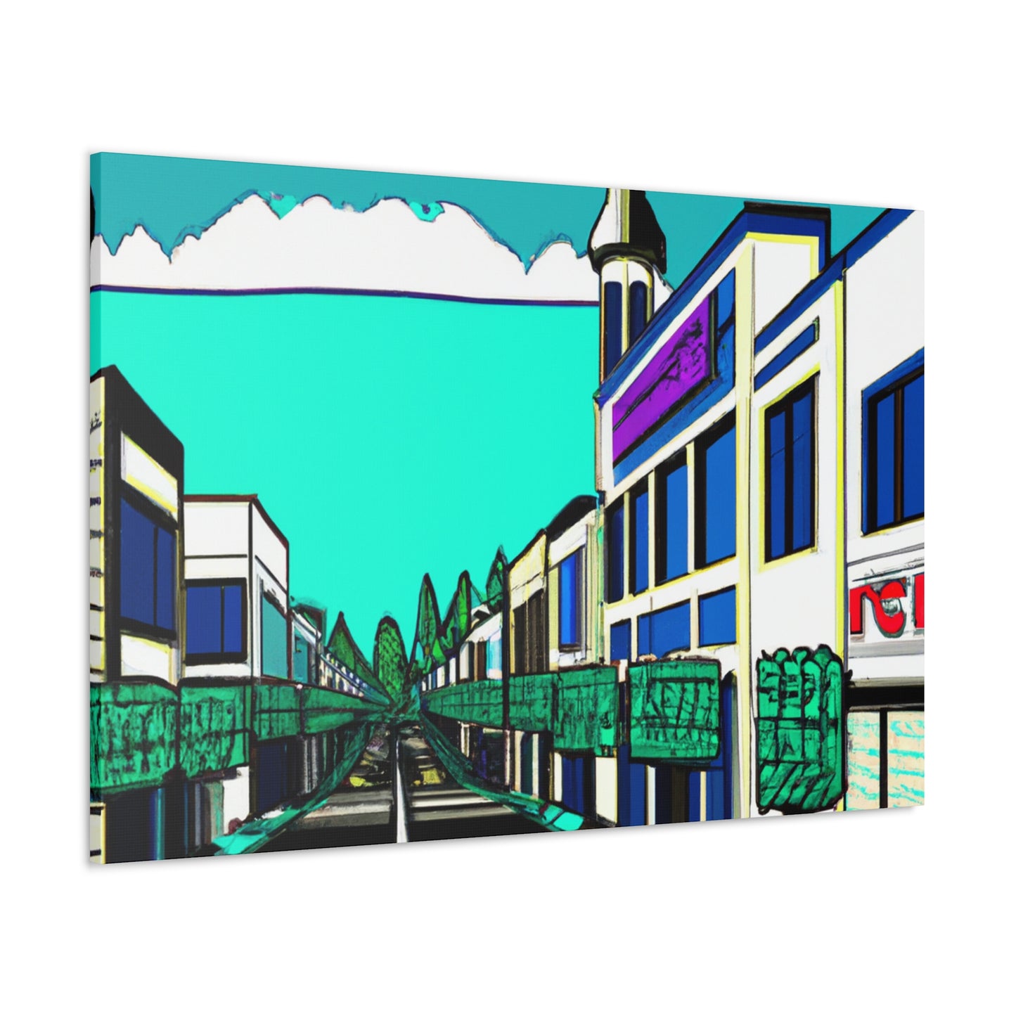 Aspen Avenue -Architectural Canvas Pop Art
