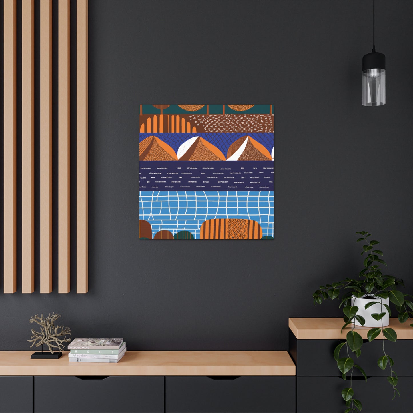 Blue RIver - Midcentury Canvas