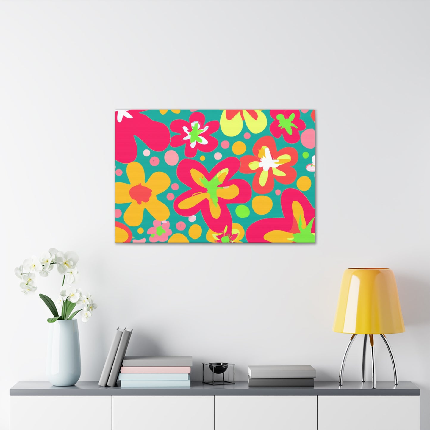 "The Garden of Blossom-filled Splendour" - Floral Canvas