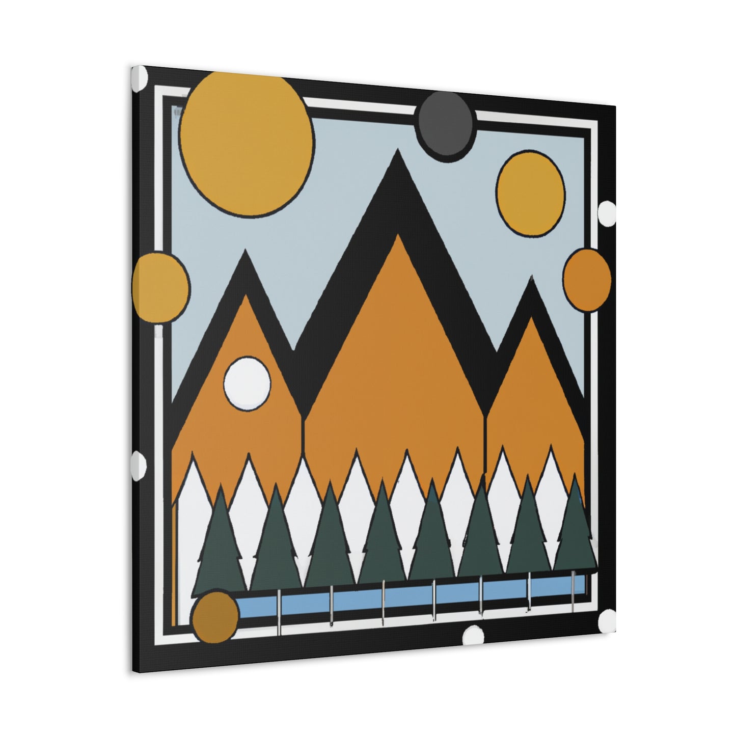 Geo-Blossoms Midcentury - Canvas