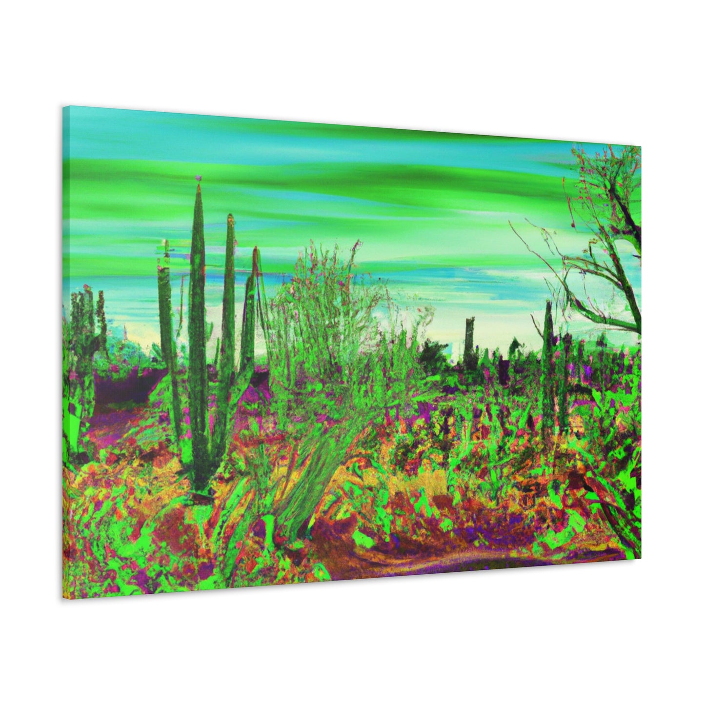 Dusty Green Mirage - Landscape - Canvas