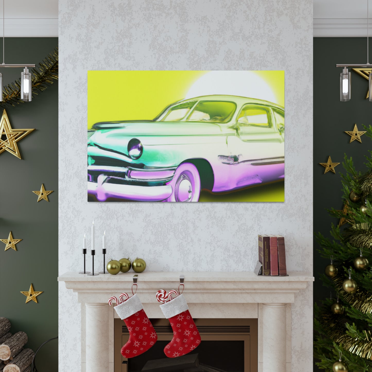 Classic Car Reflection -Automobile Canvas