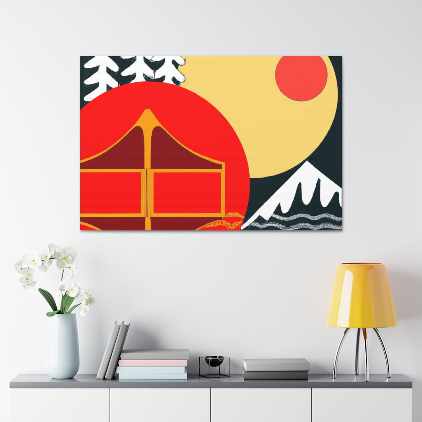 Serene Oasis - Midcentury - Canvas