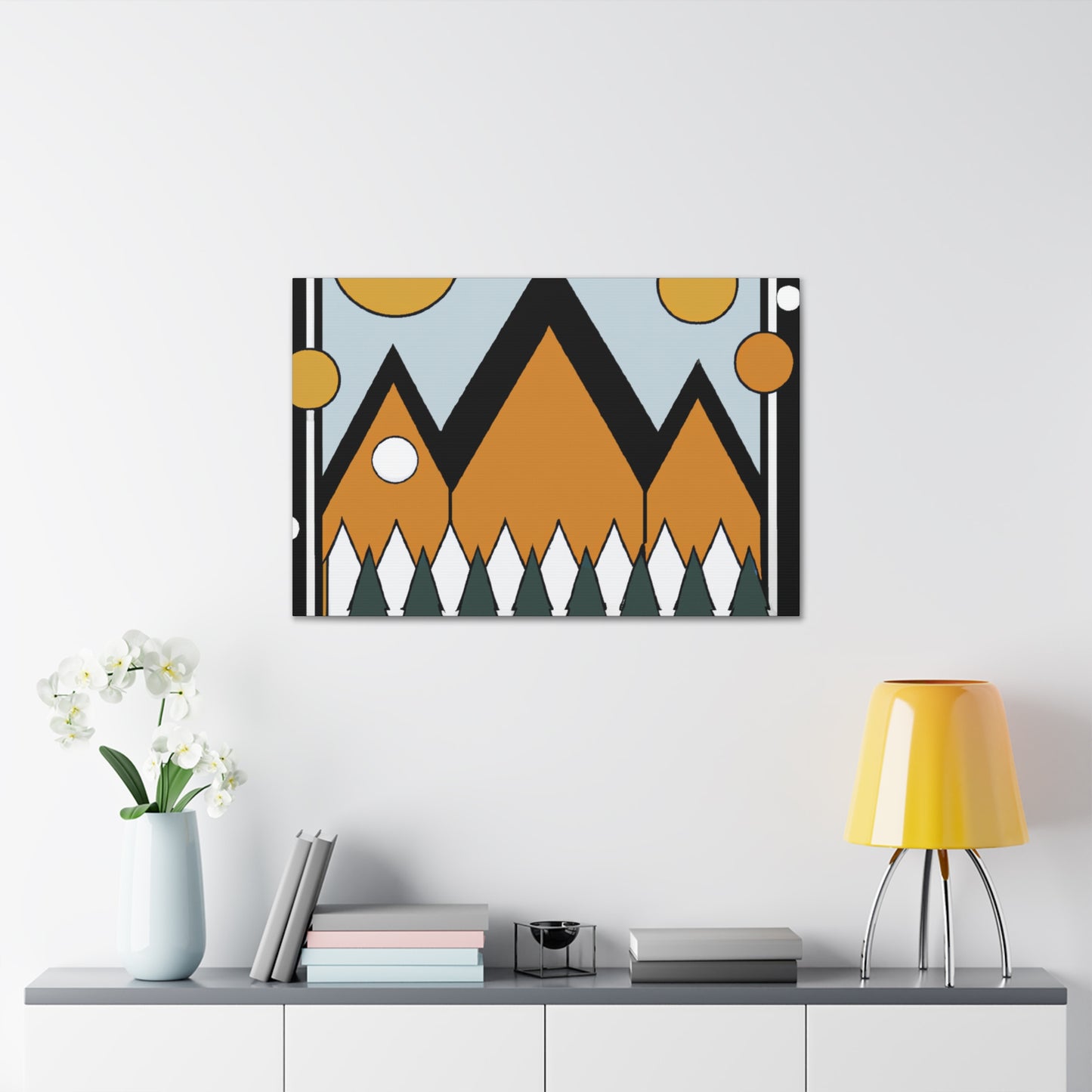 Geo-Blossoms Midcentury - Canvas
