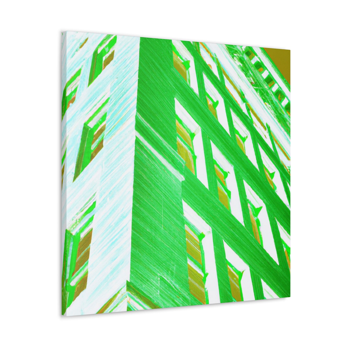 Neon Skyscraper - Architectural Canvas Pop Art