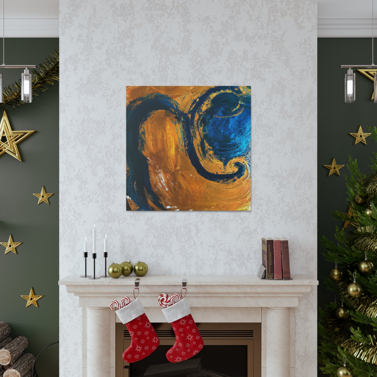 Golden Wave- Abstract Canvas