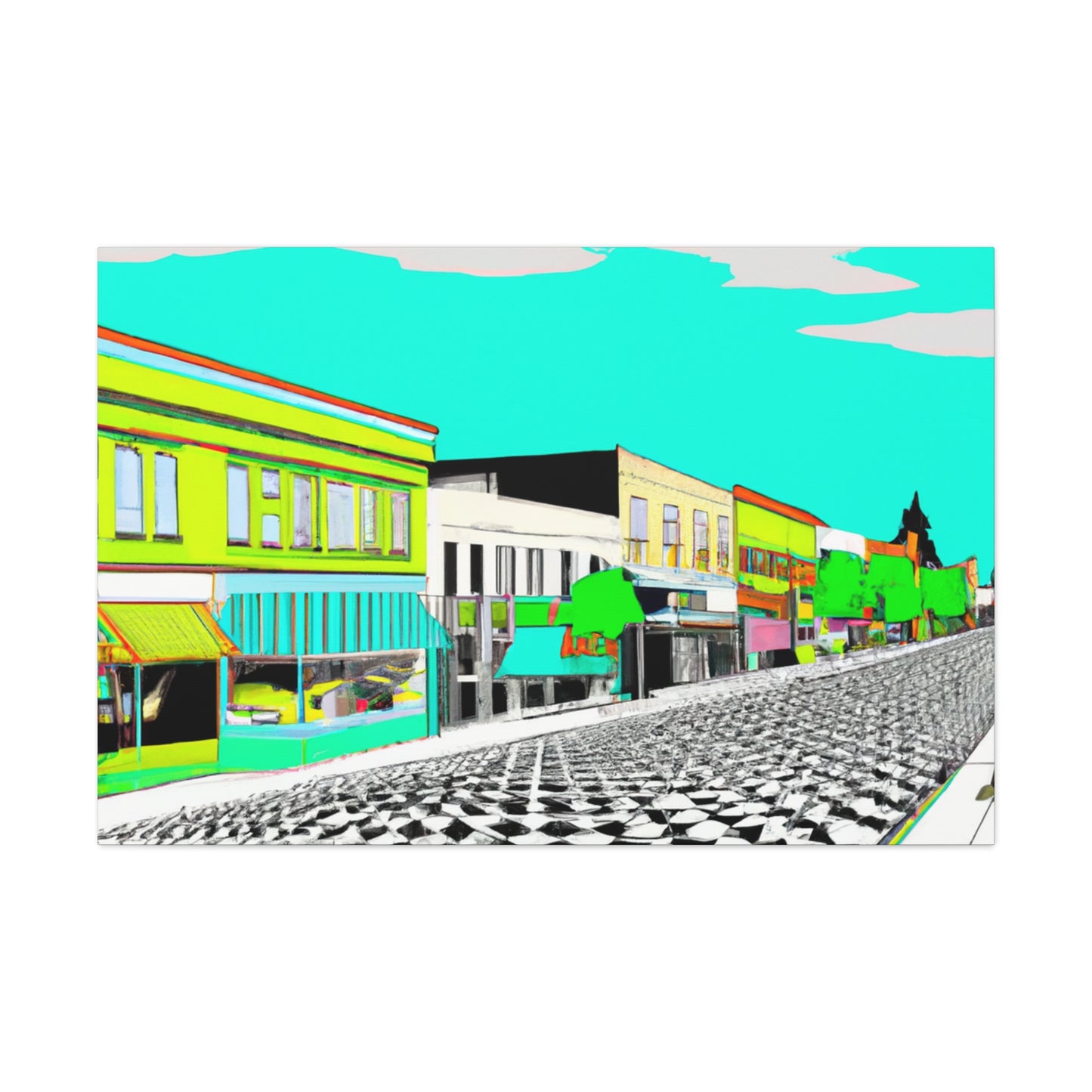 Streamlined Boulevard - Architectural Canvas - Pop Art