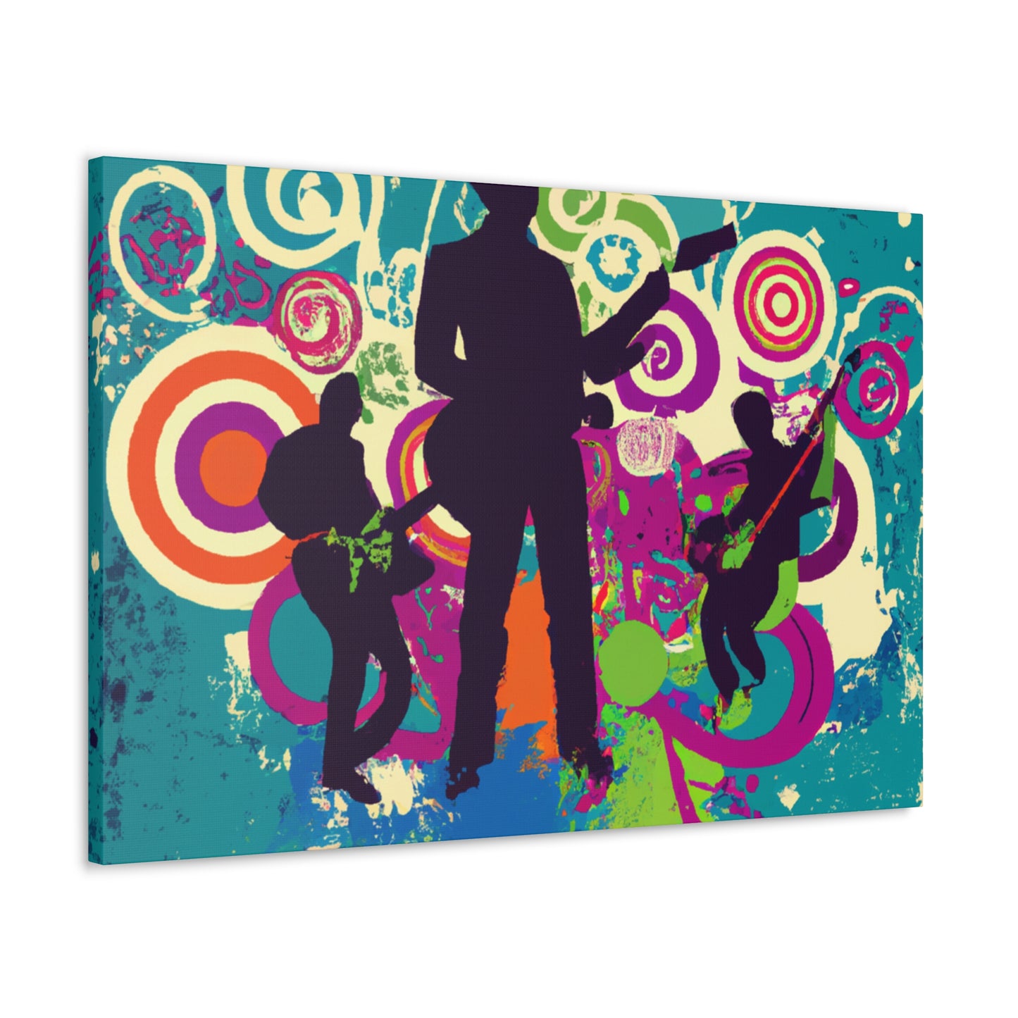 "Clock Rock - Retro Music" - Canvas