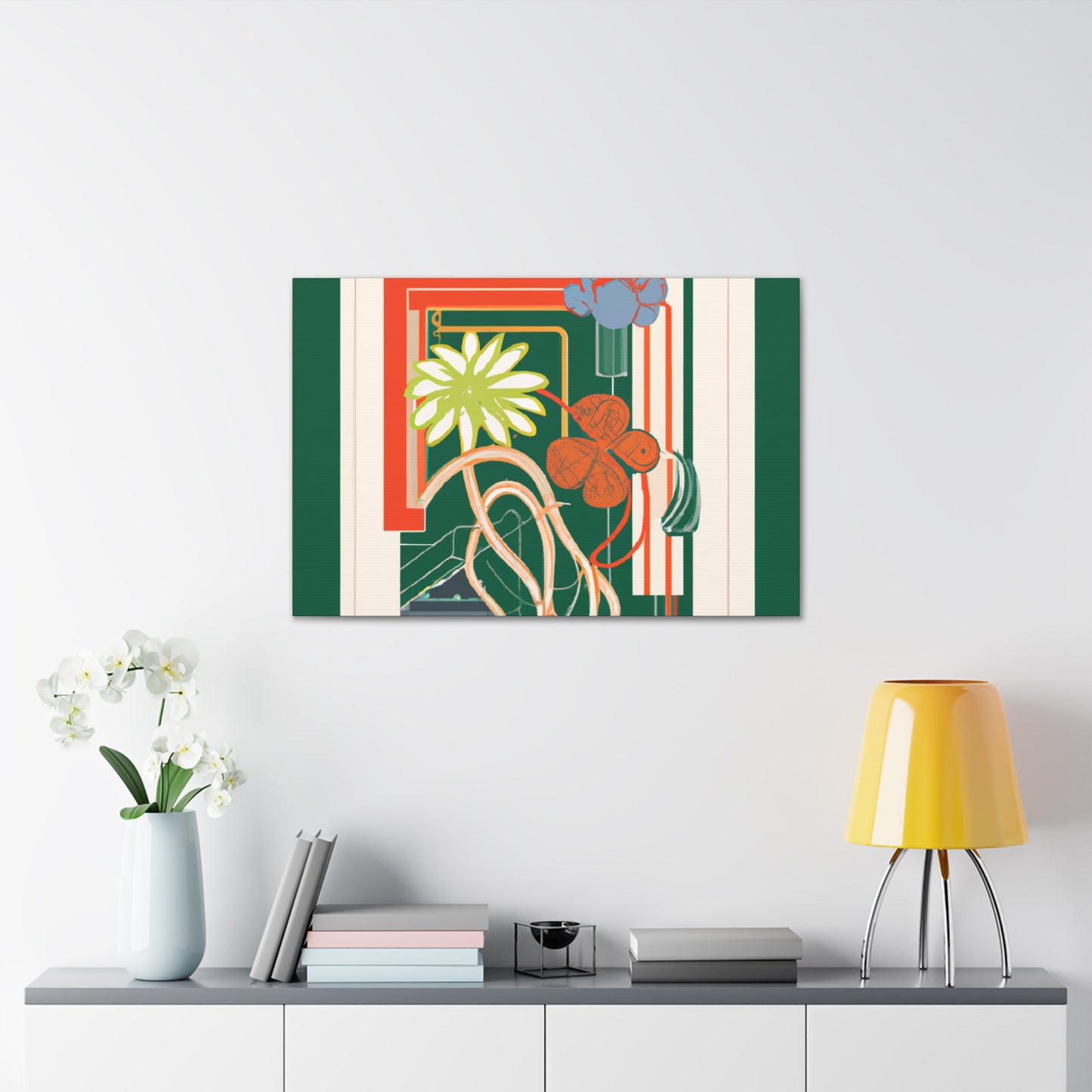 Dapple-furred Floral- Midcentury Canvas
