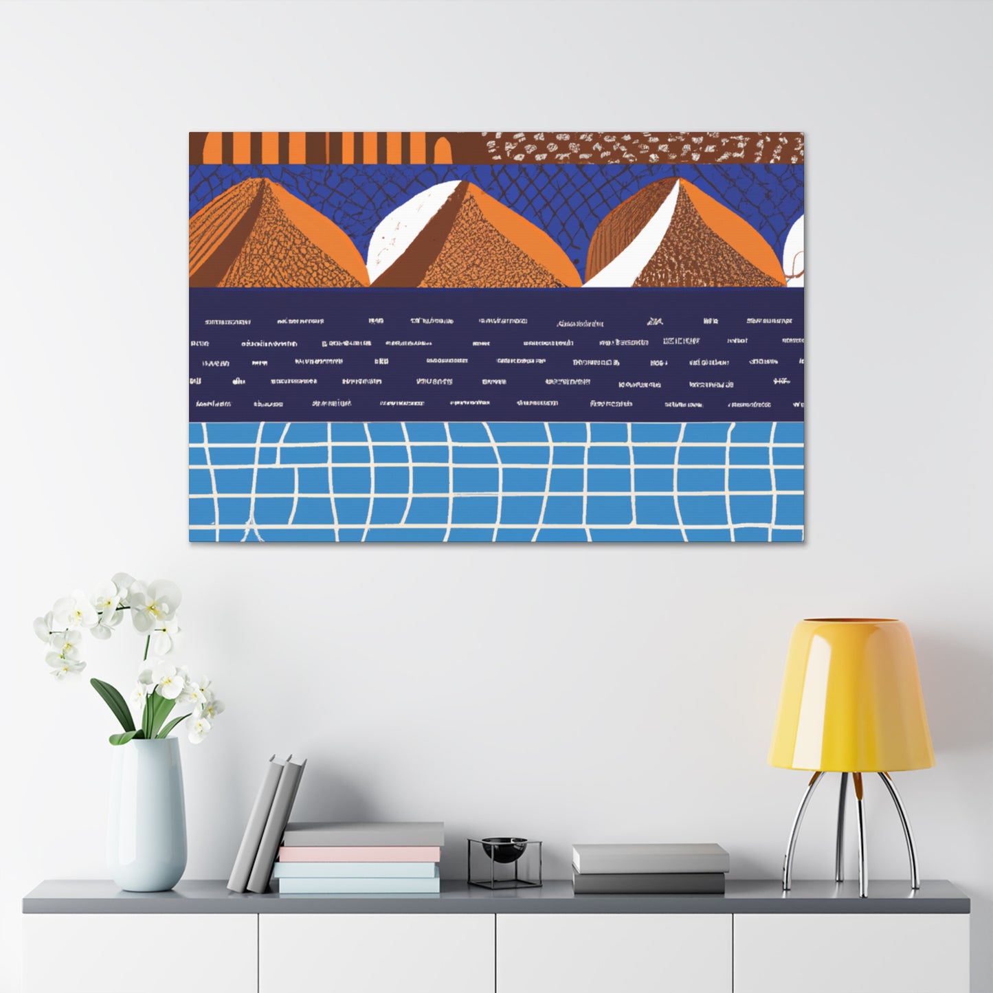 Blue RIver - Midcentury Canvas