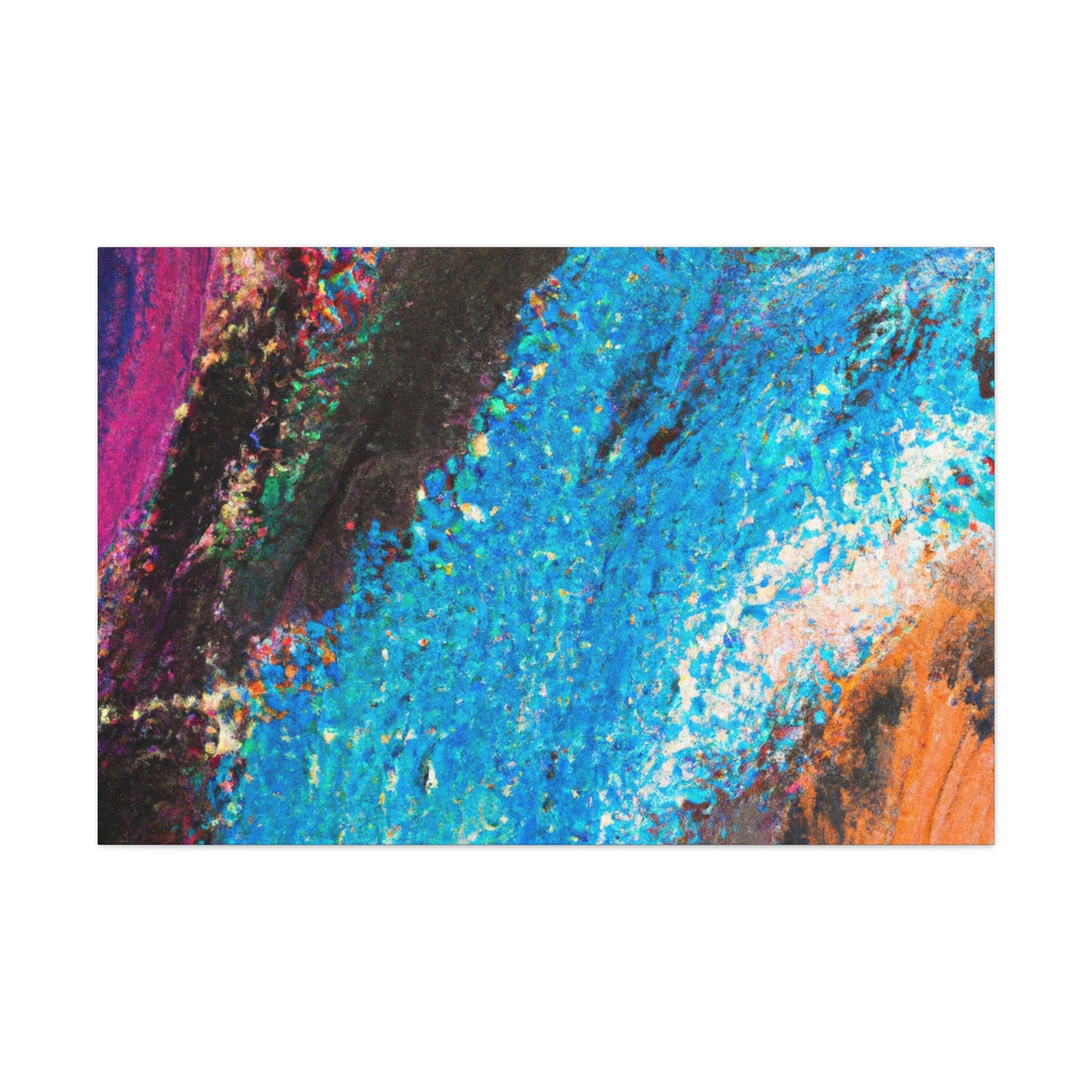 Blue Stream - Abstract Canvas