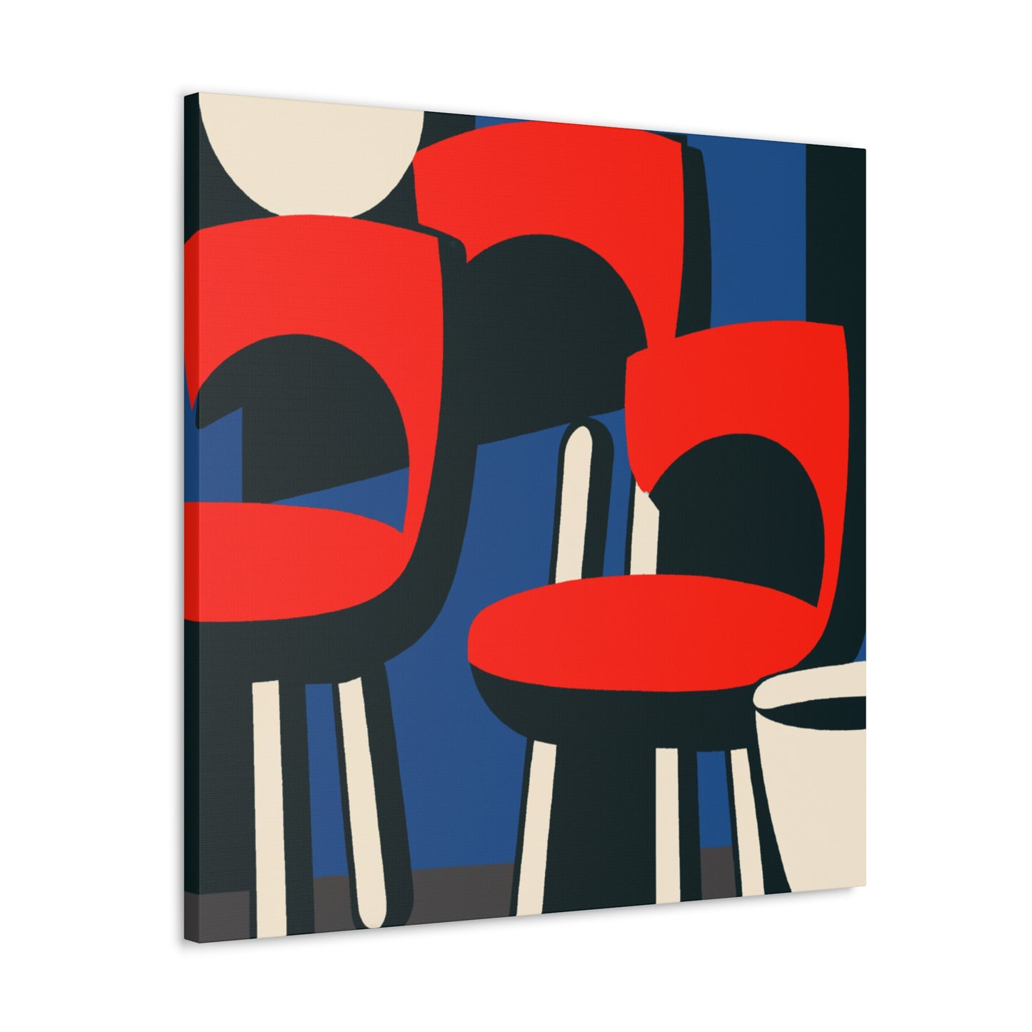 Vibrant Reflections - Midcentury - Canvas