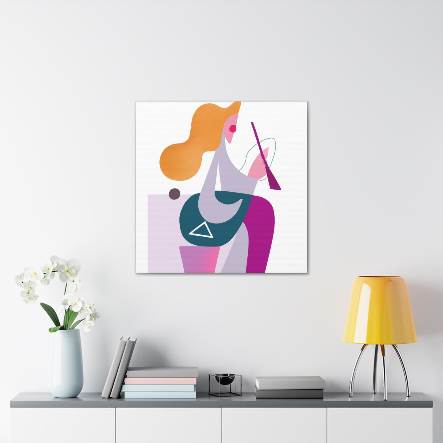 Vibrant Oasis - Midcentury - Canvas