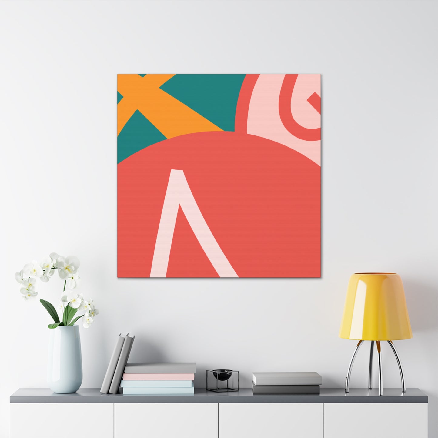 Celestial Bloom - Midcentury - Canvas