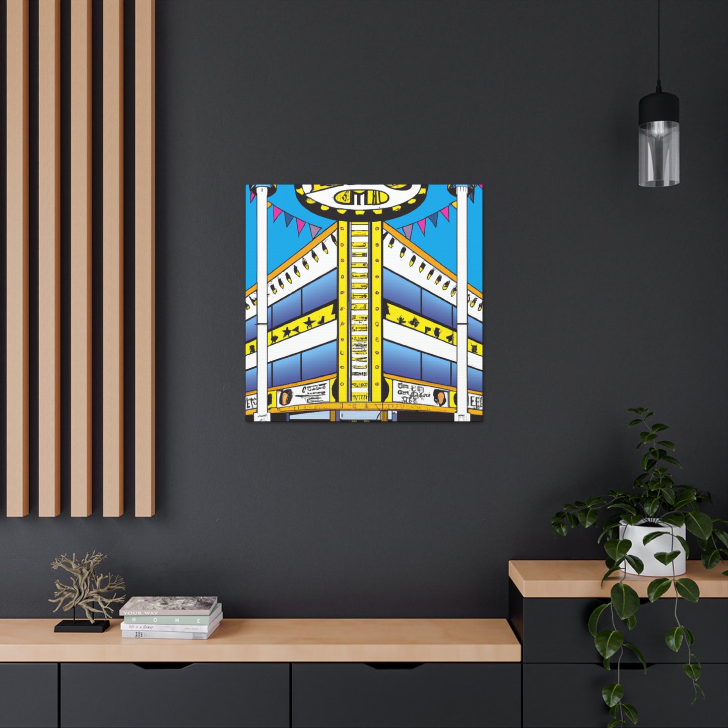 The Dizzy Disc Jockey Shack - Canvas - Pop Art
