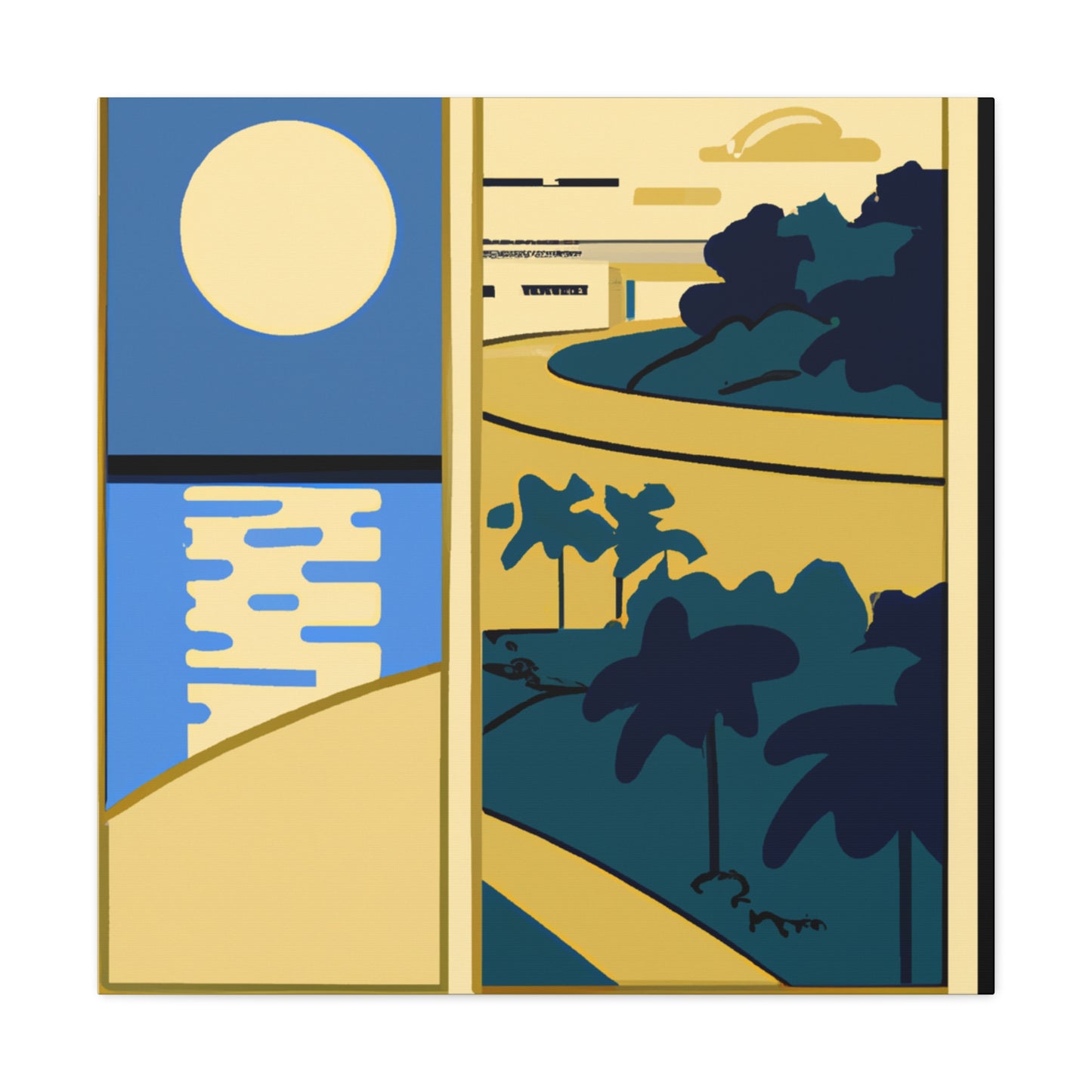 Green Sapling Shine - Midcentury - Canvas