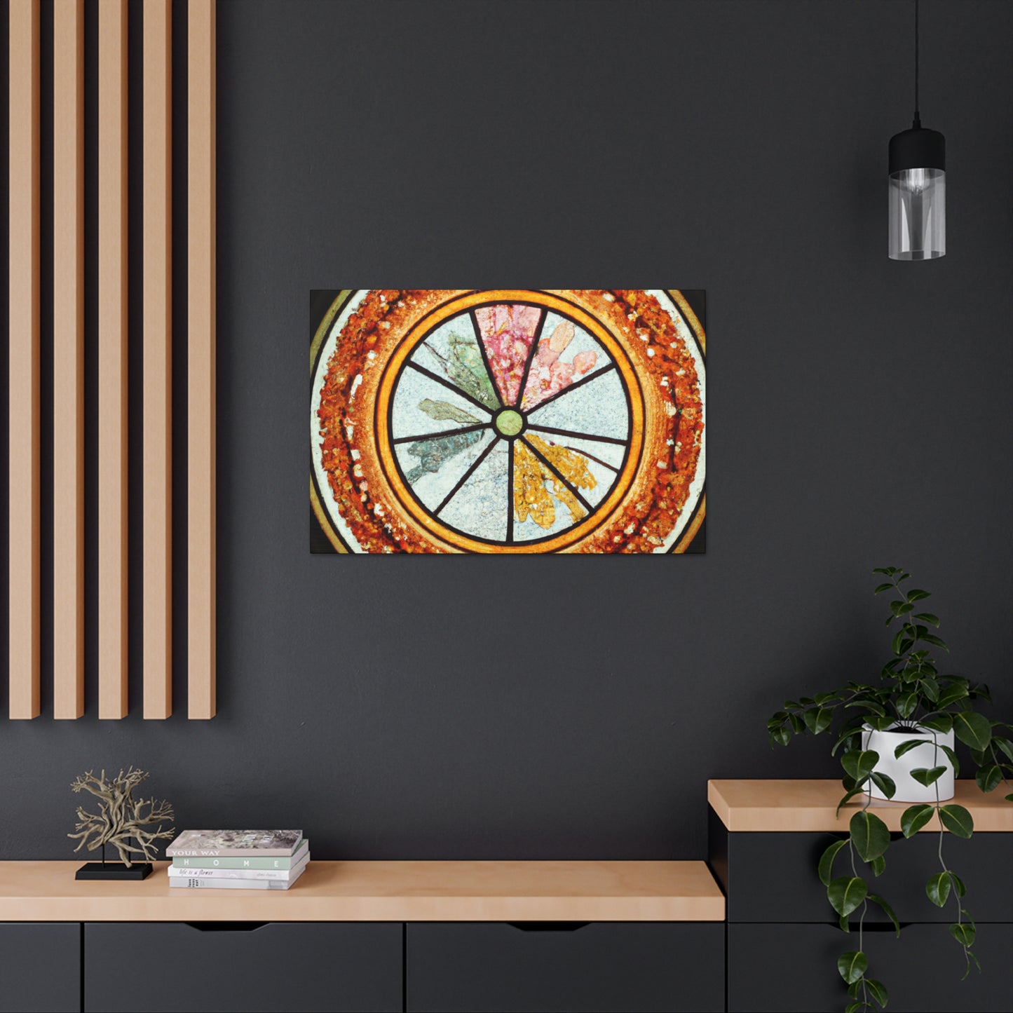 "Playful Pizza" - Glass Canvas