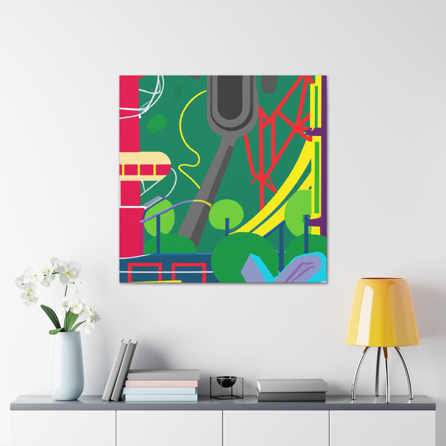 Bloomtopia - Landscape - Amusement - Canvas