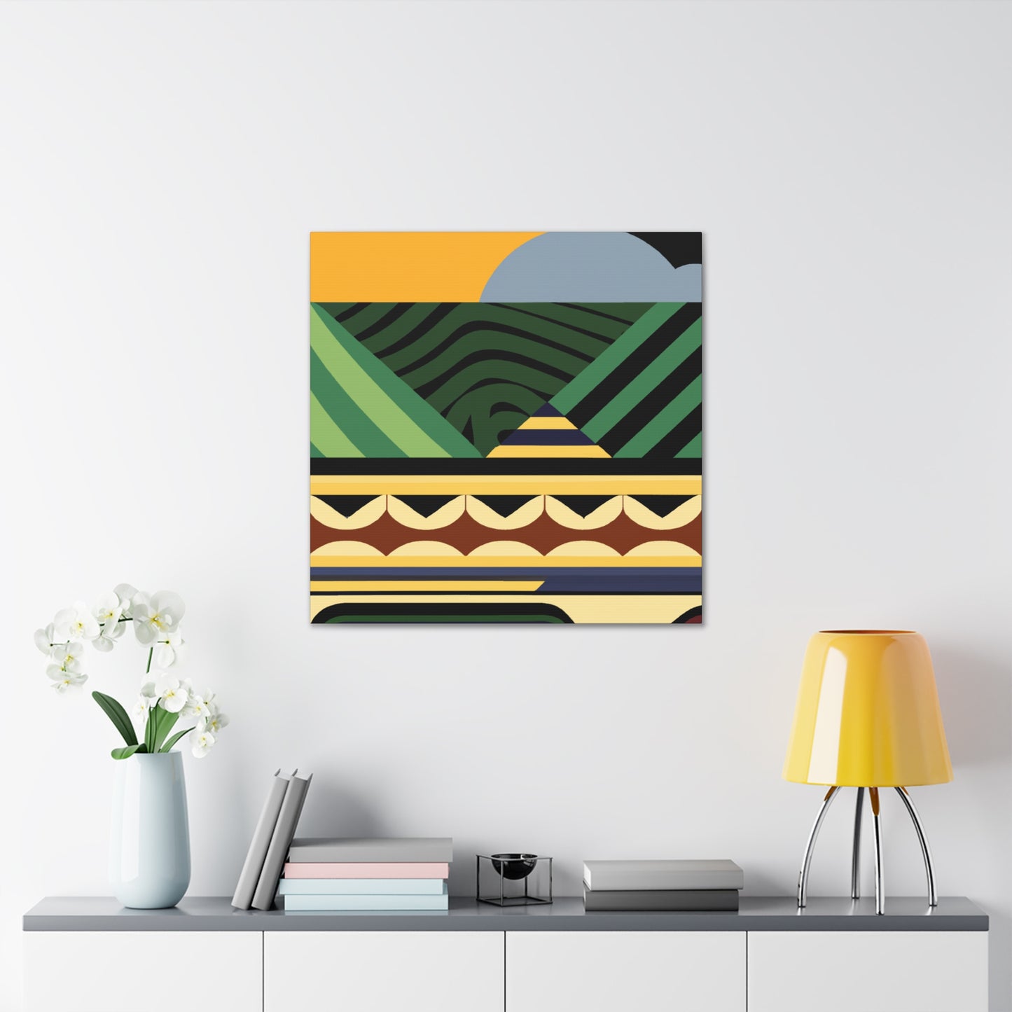 Flecked Feathered Friend - Midcentury Canvas