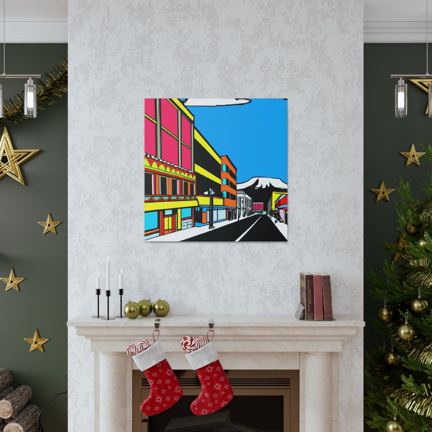 Rock 'n' Roll Avenue - Architectural Canvas Pop Art