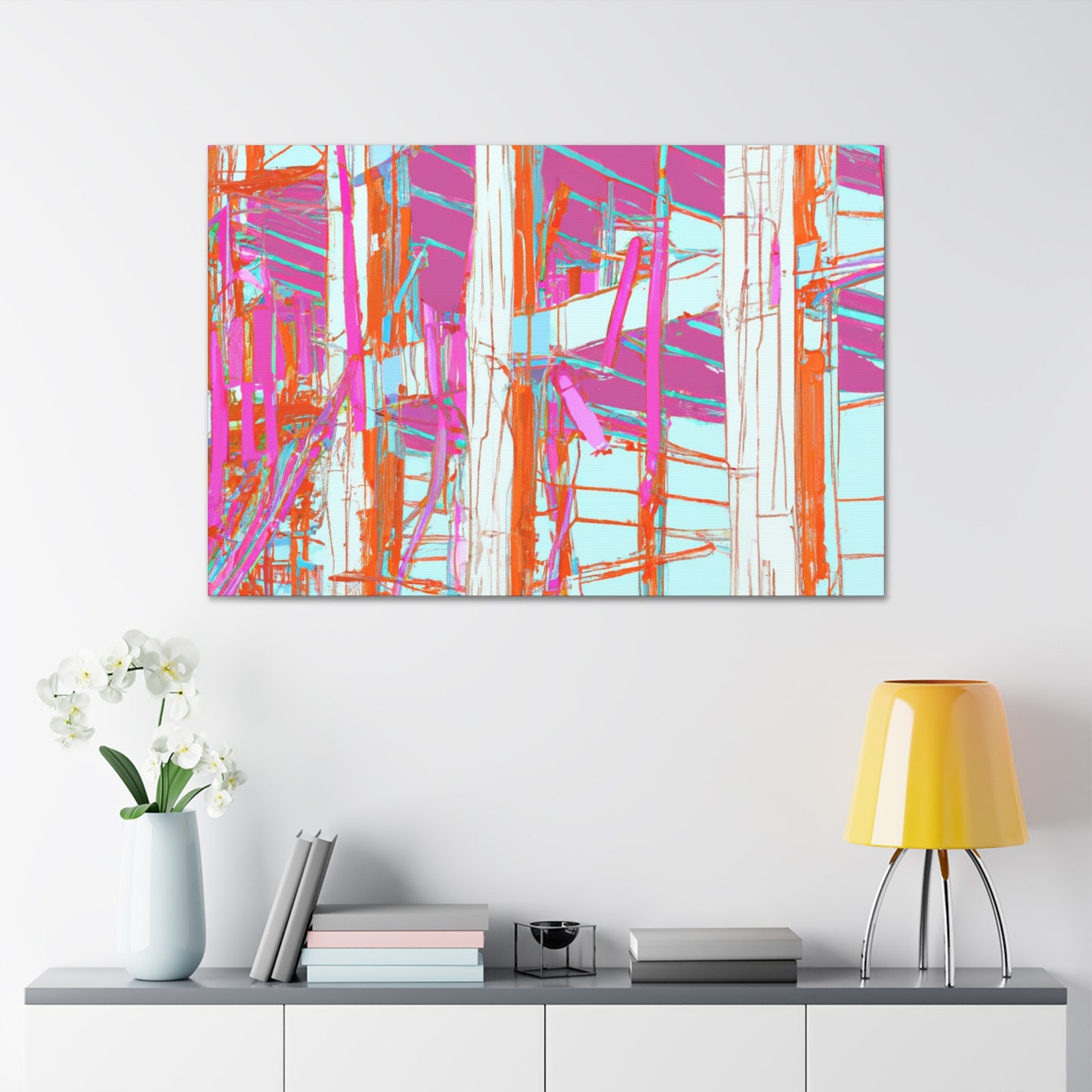 Pink Sticker - Canvas - Architectural