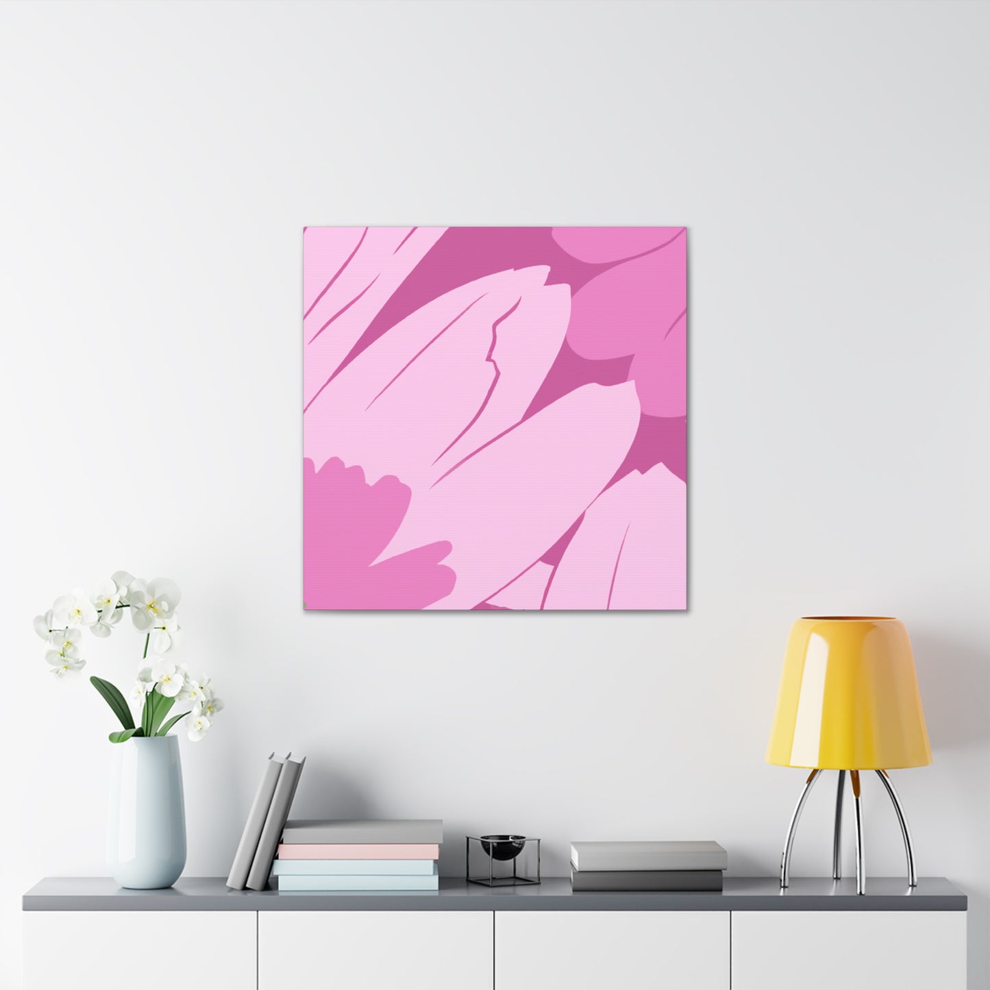 Pink Roselle - Floral - Canvas