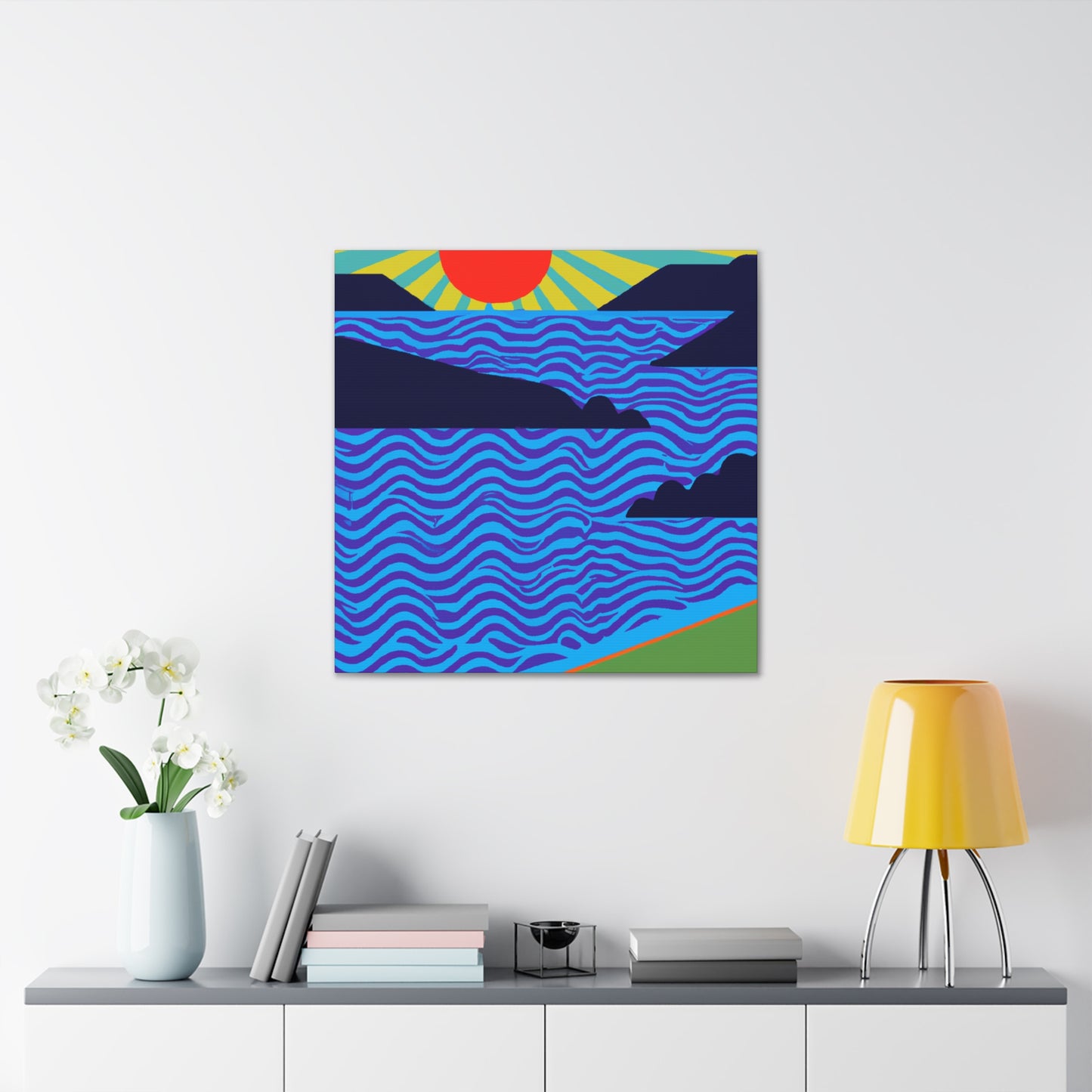 Flammaclawed Lion - Midcentury Canvas
