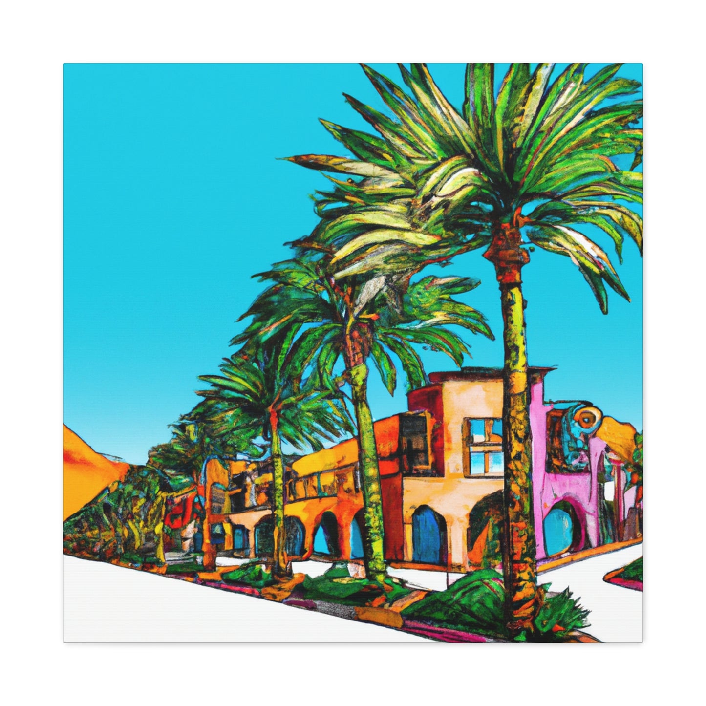 Desert Fontanas - Architectural - Canvas