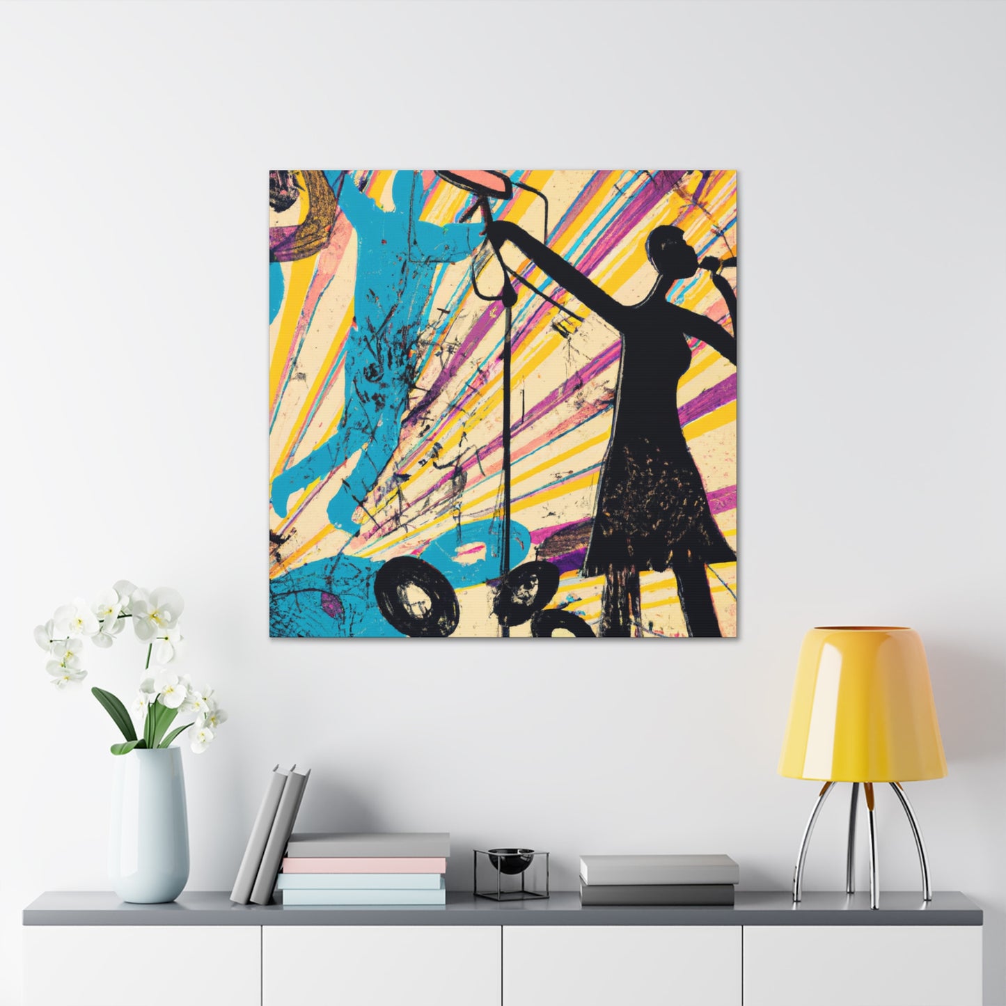 "Crankin' Tracks - Retro Music" - Canvas