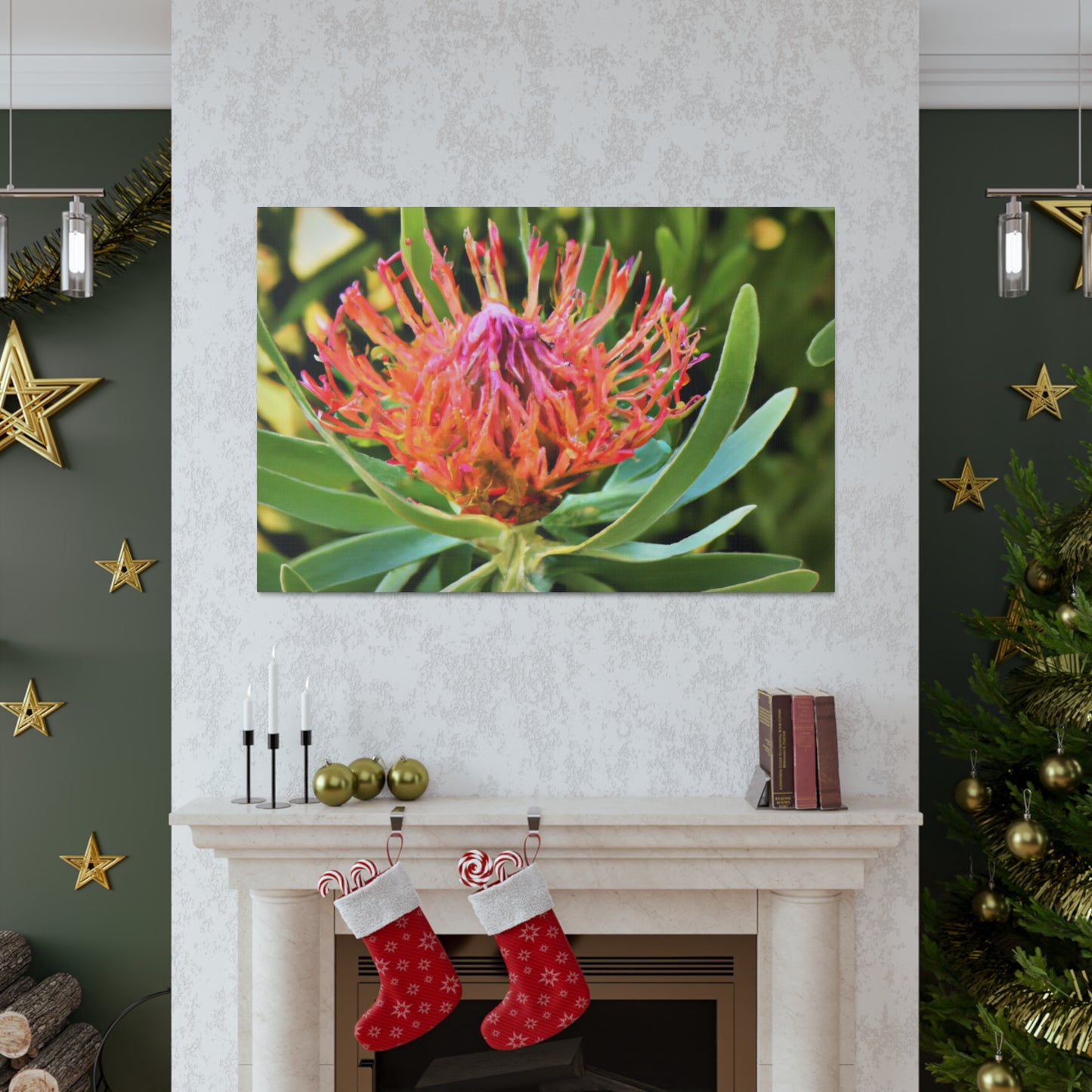 Floral Scroll Garden Print - Canvas - Floral