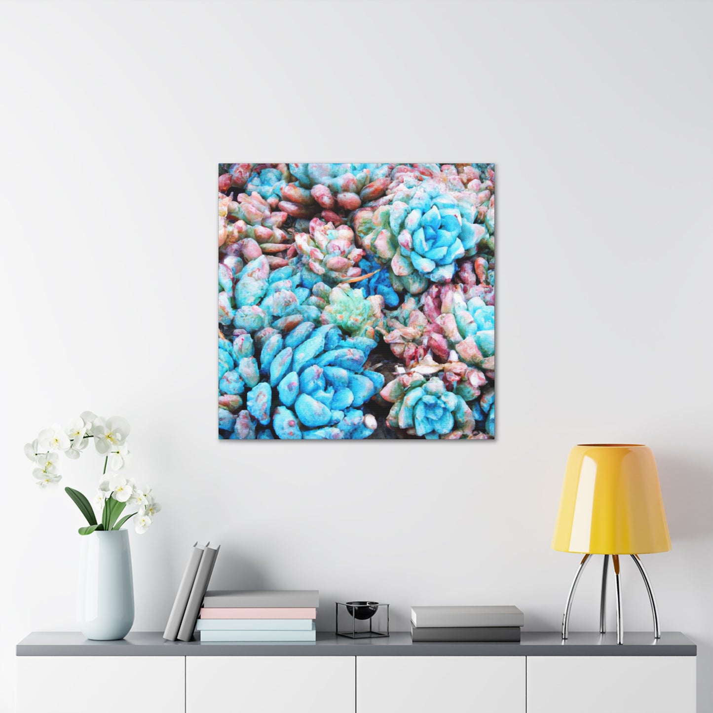 "Blooming Haven" - Canvas - Succulent
