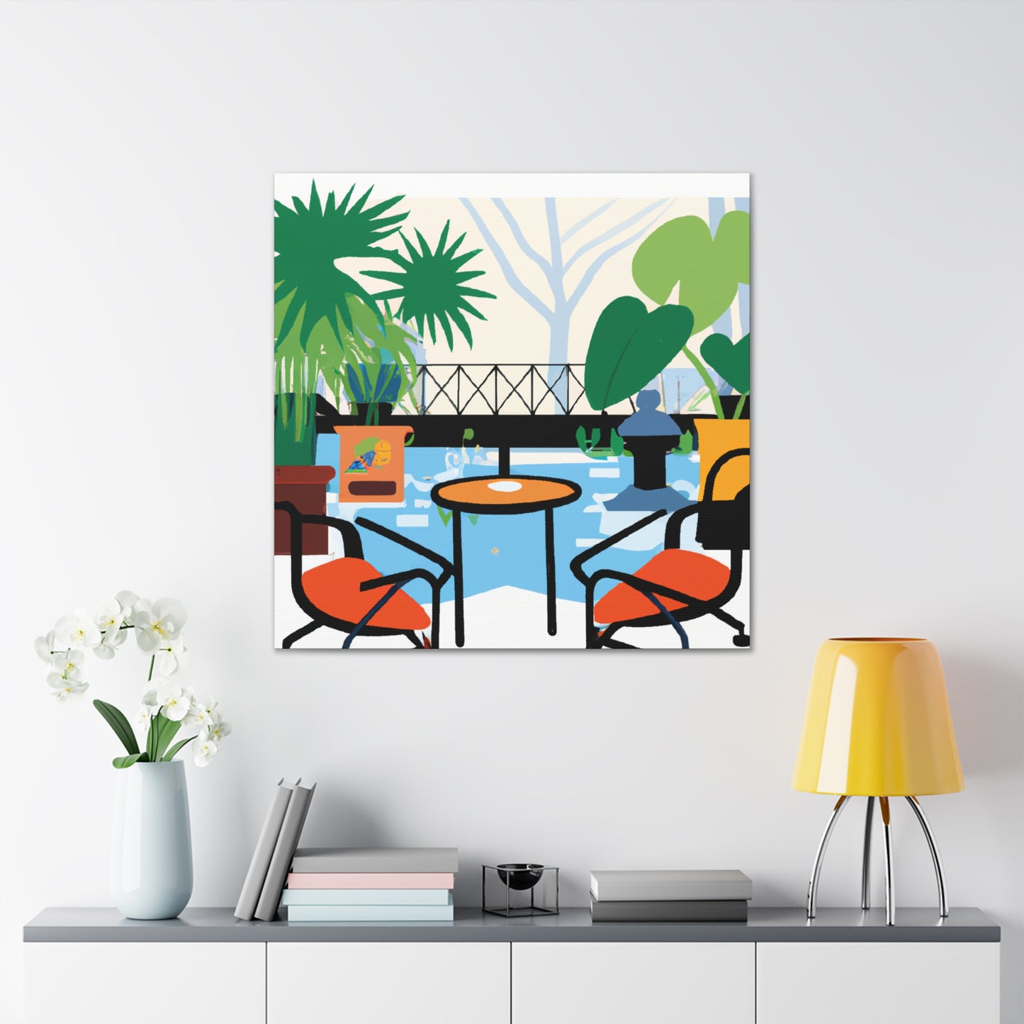 Vineyard View- Midcentury - Canvas