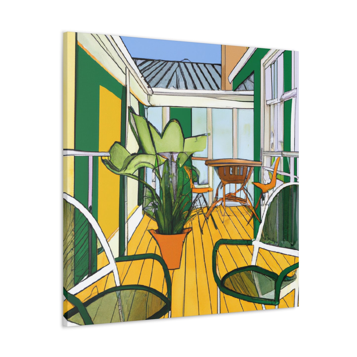 Zen Landscape - Midcentury - Canvas