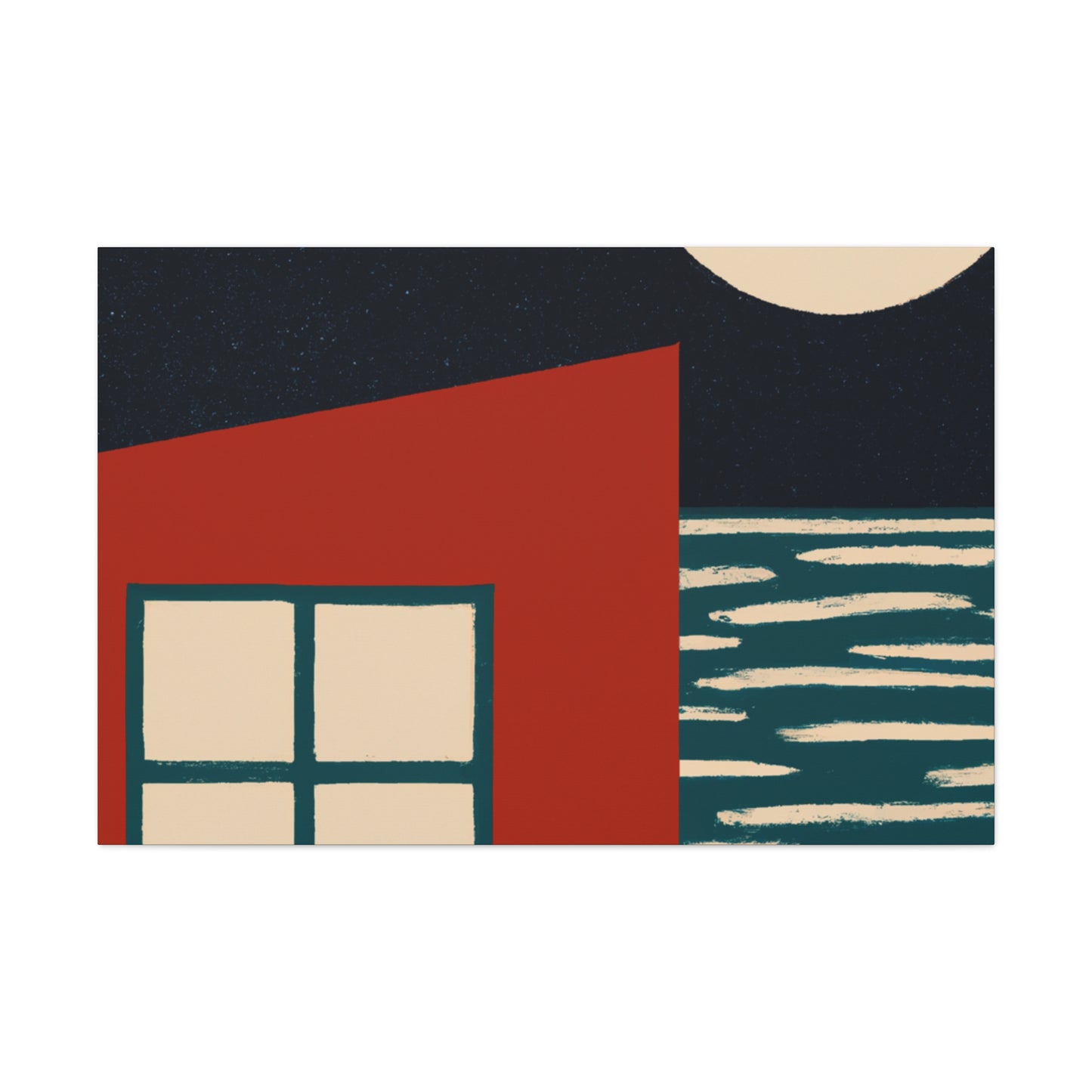 Dark Night- Midcentury Canvas