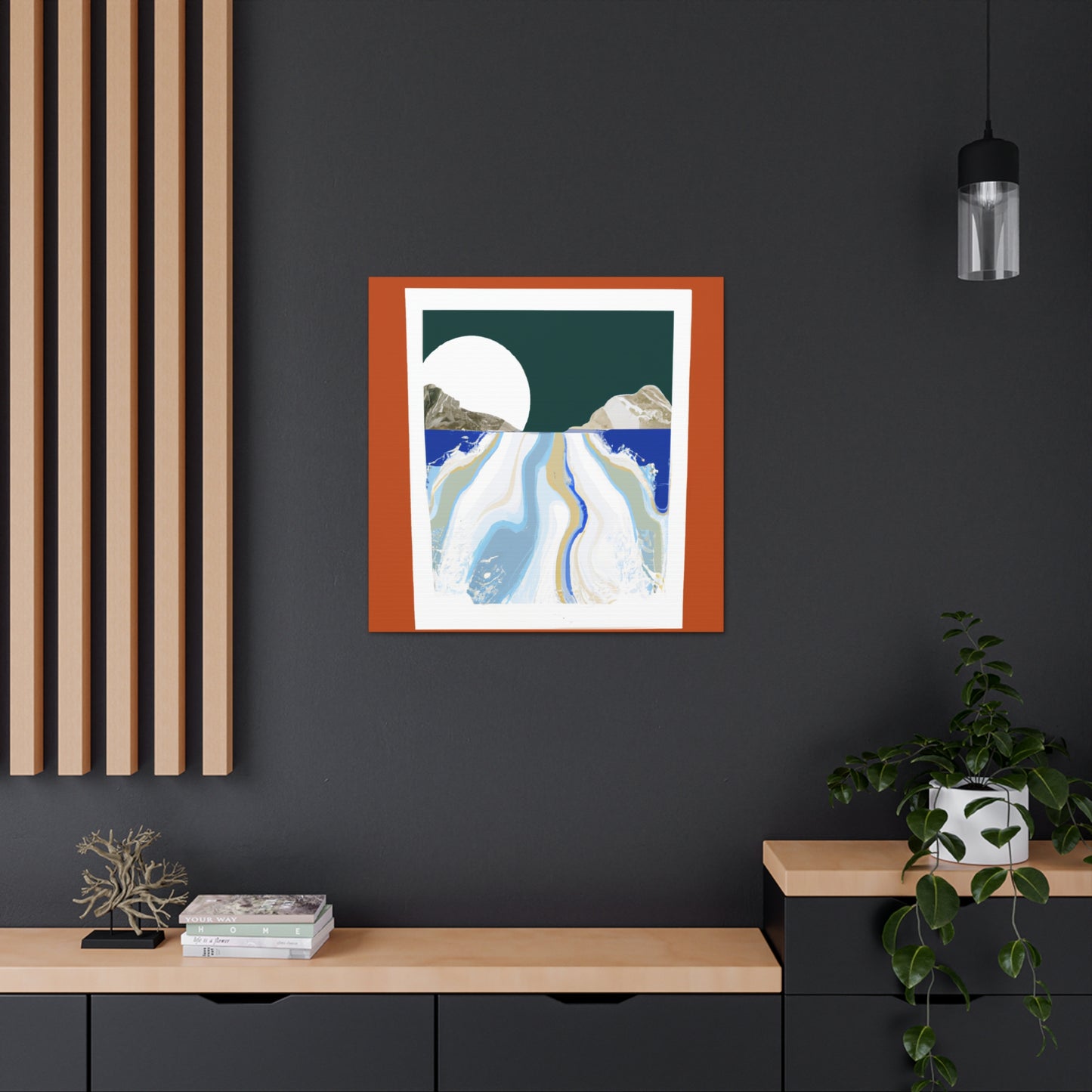 Icy Slope - Midcentury Canvas