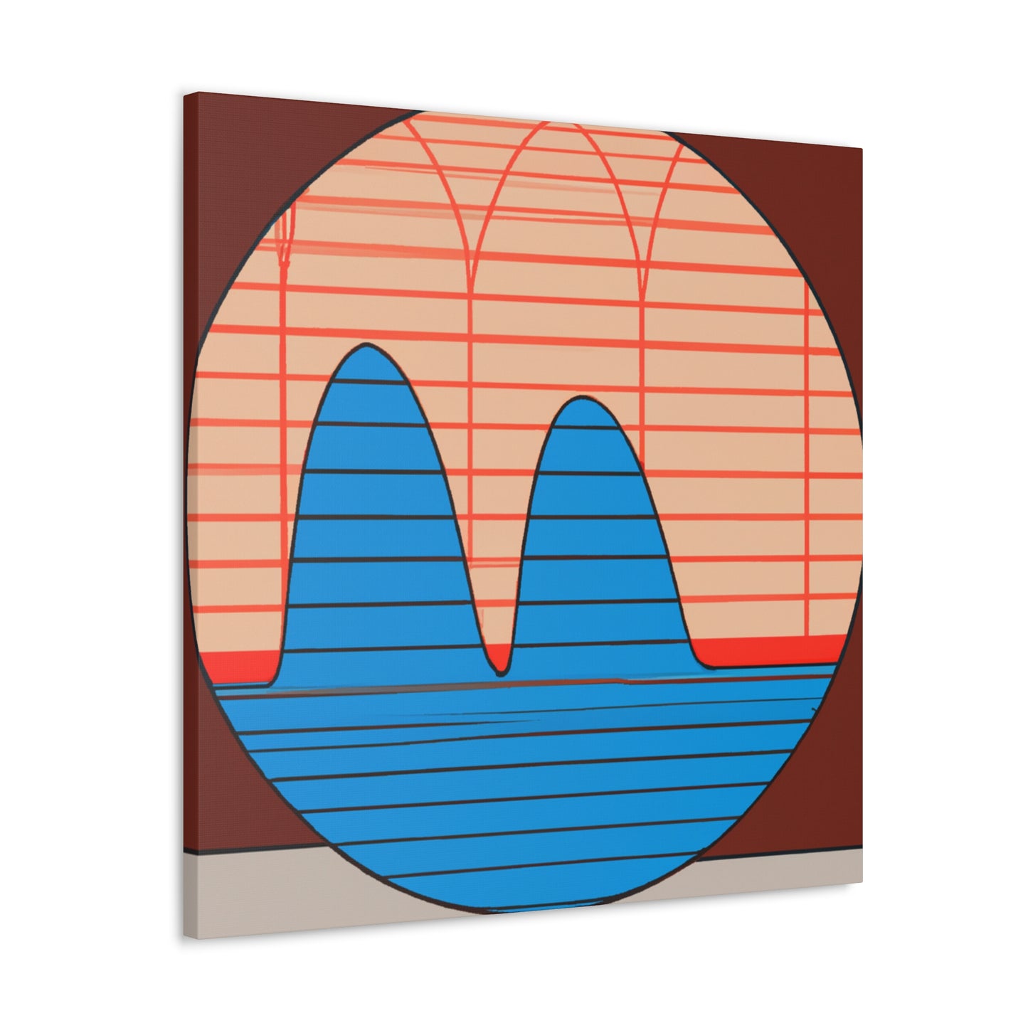 Peaks- Midcentury Canvas